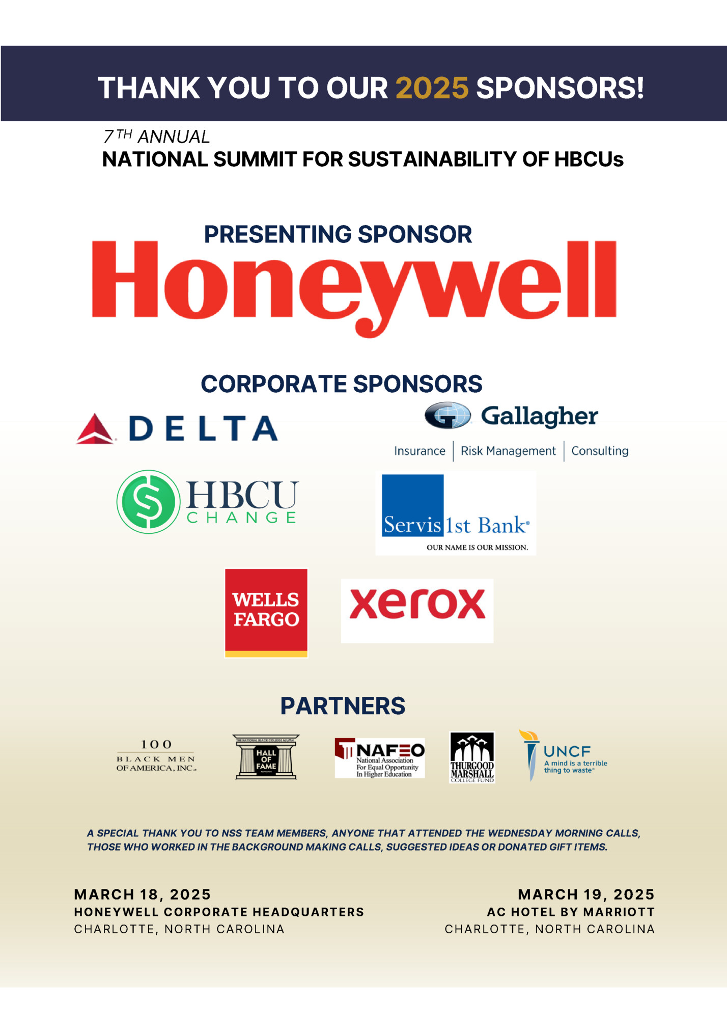 THANK YOU TO OUR 2025 SPONSORS!