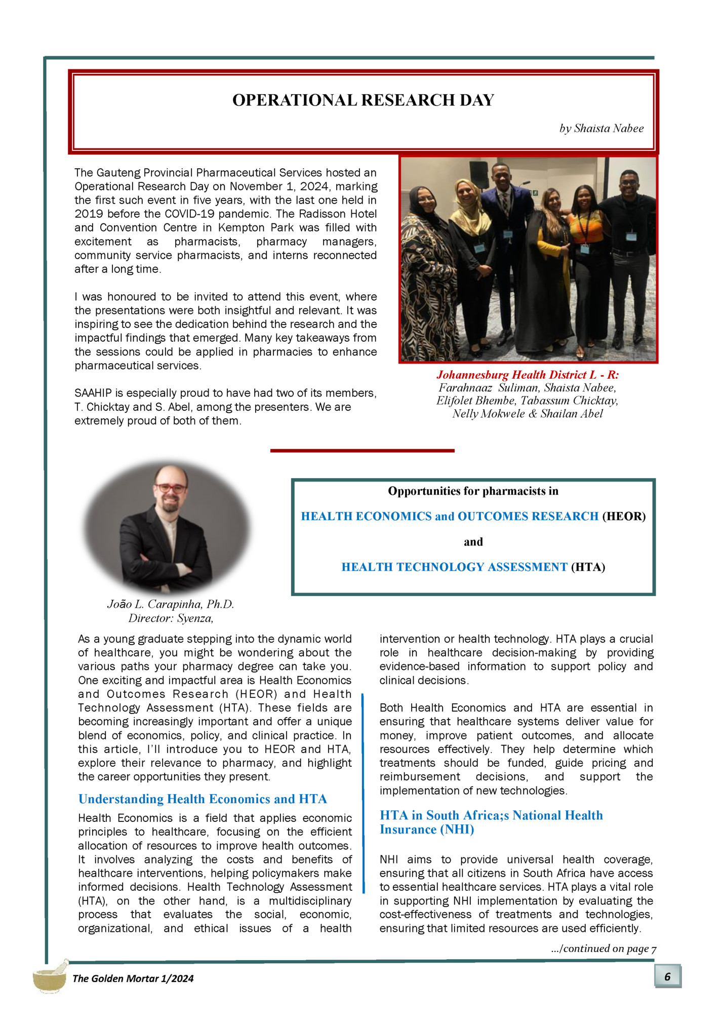 OPERATIONAL RESEARCH DAY OPERATIONAL RESEARCH DAY