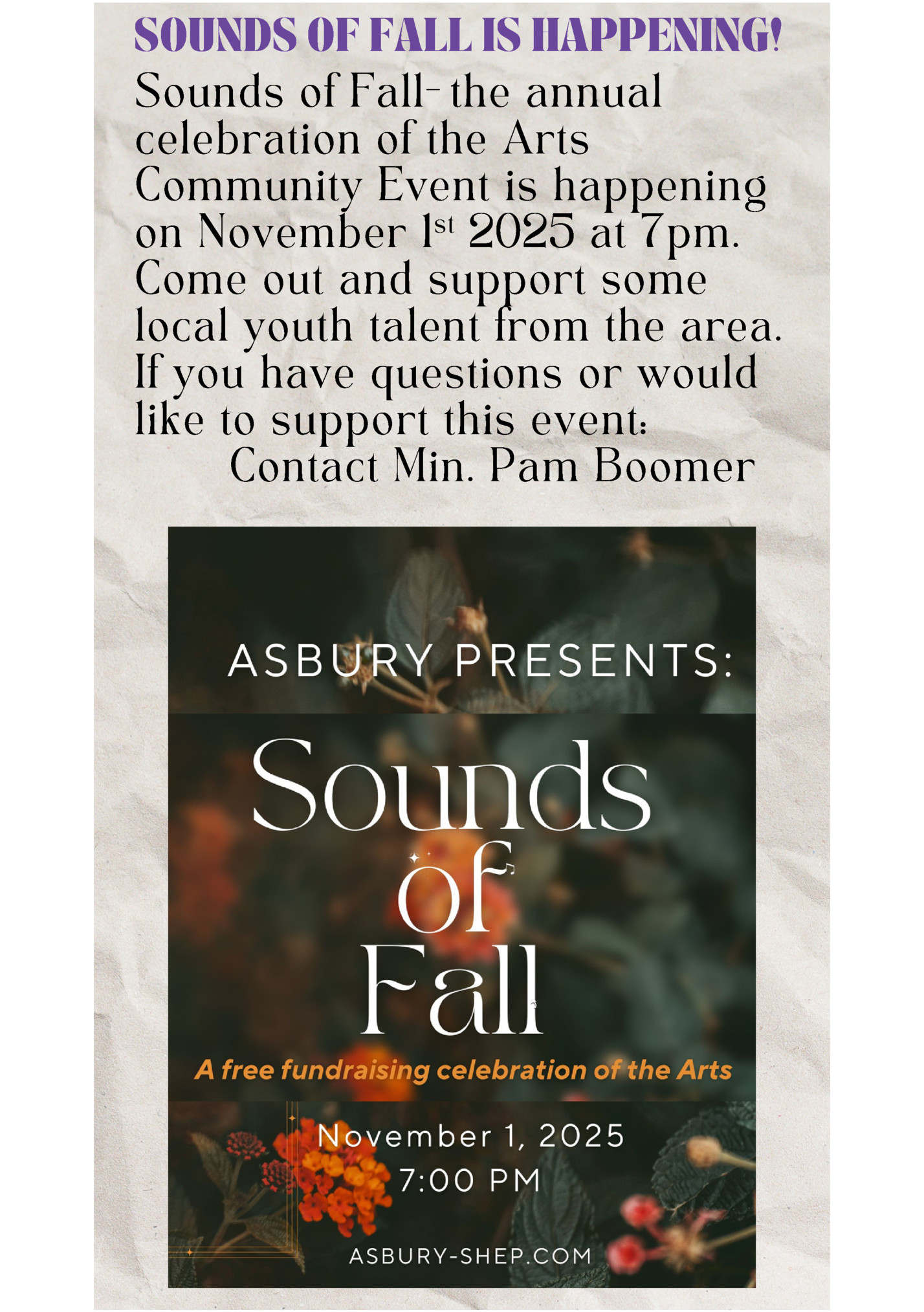 SOUNDS OF FALL IS HAPPENING!