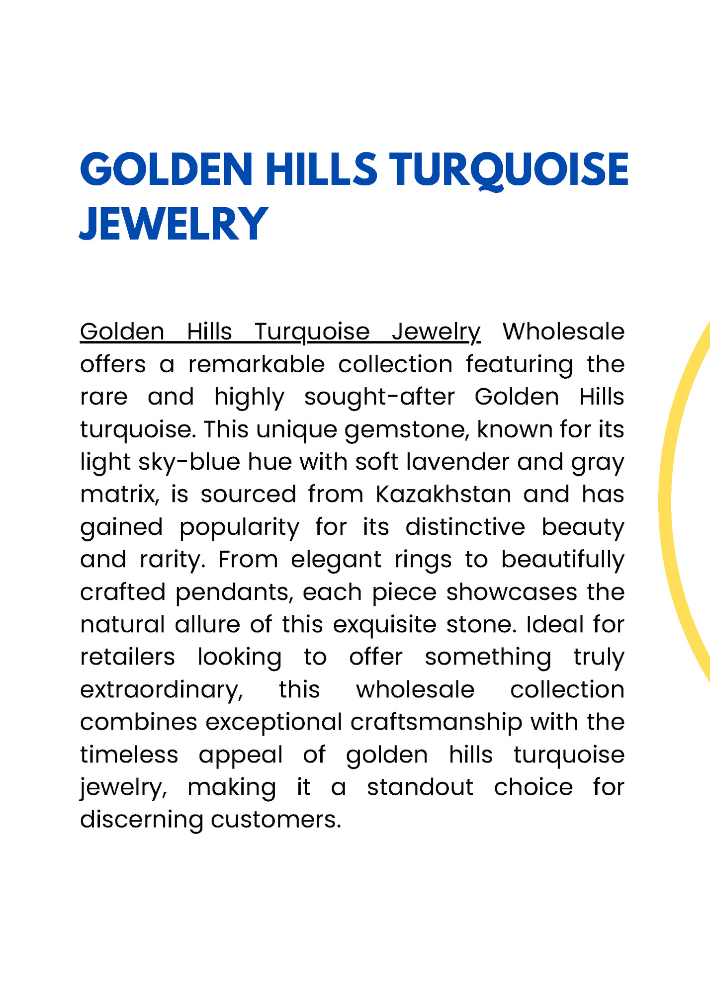 GOLDEN HILLS TURQUOISE