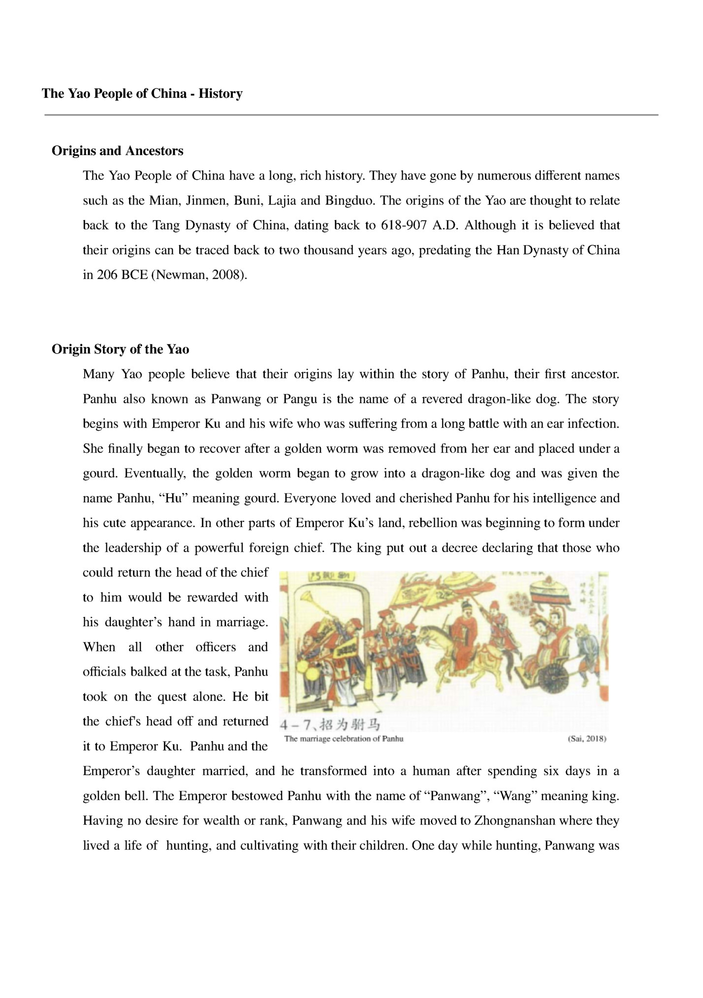 The Yao People of China - History The Yao People of China - History