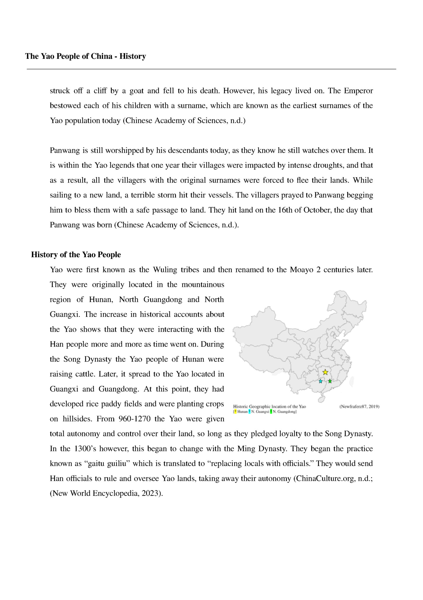 The Yao People of China - History The Yao People of China - History