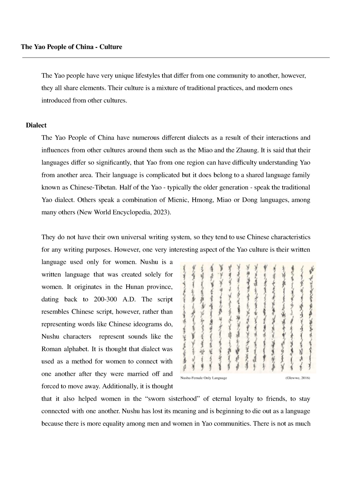 The Yao People of China - Culture The Yao People of China - Culture