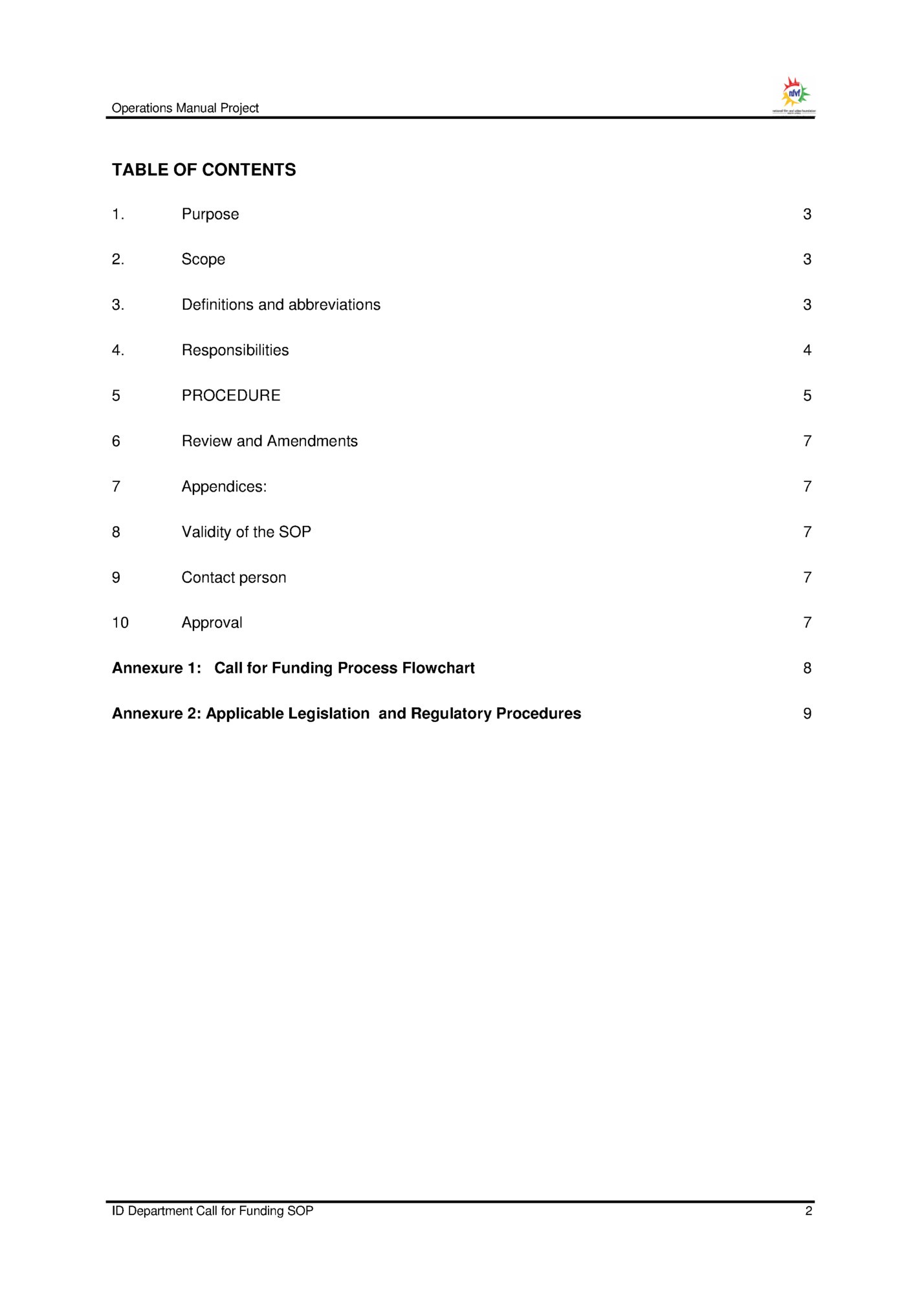 Operations Manual Project