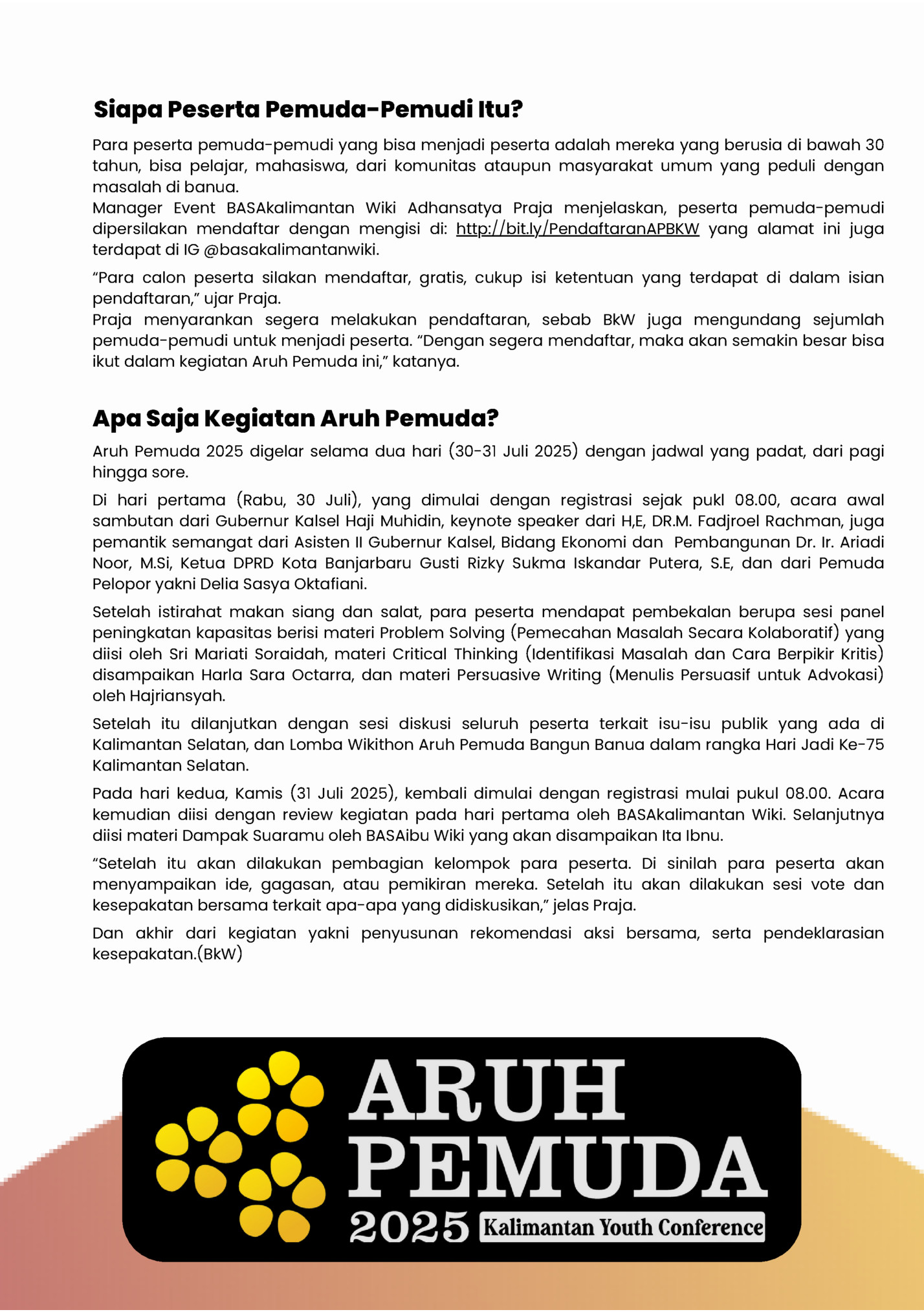 Siapa Peserta Pemuda-Pemudi Itu?