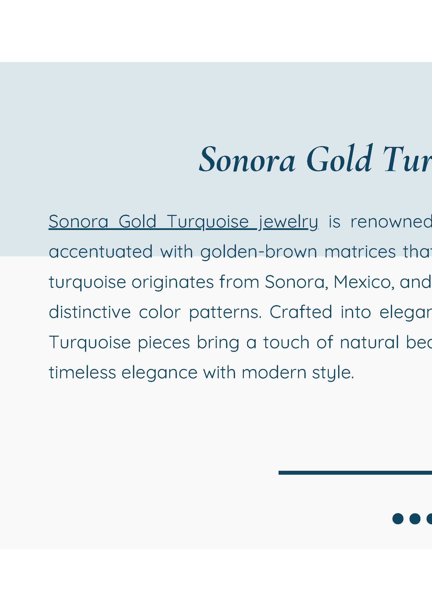 Sonora Gold Turquoise Jewelry