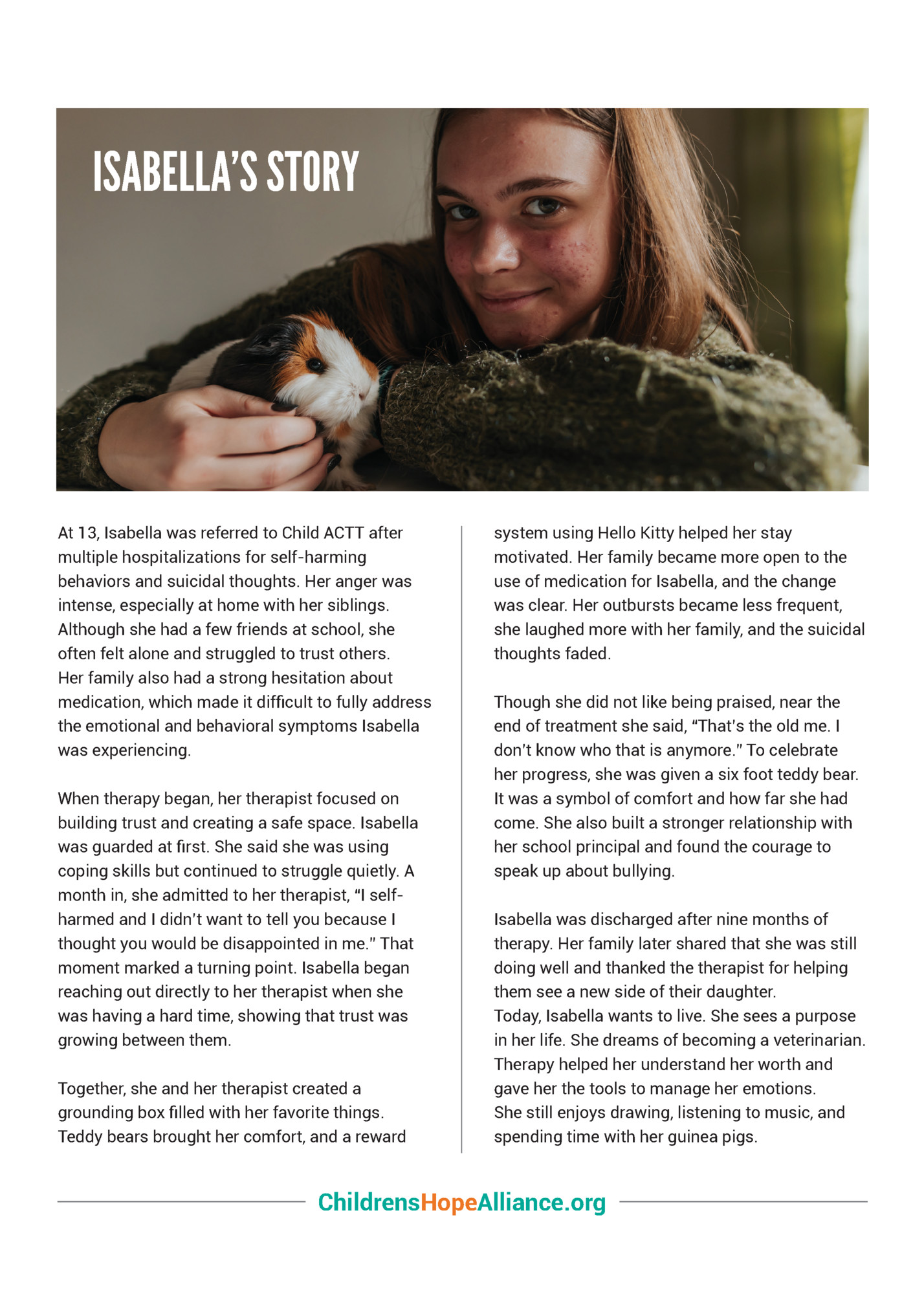 ISABELLA’S STORY ISABELLA’S STORY