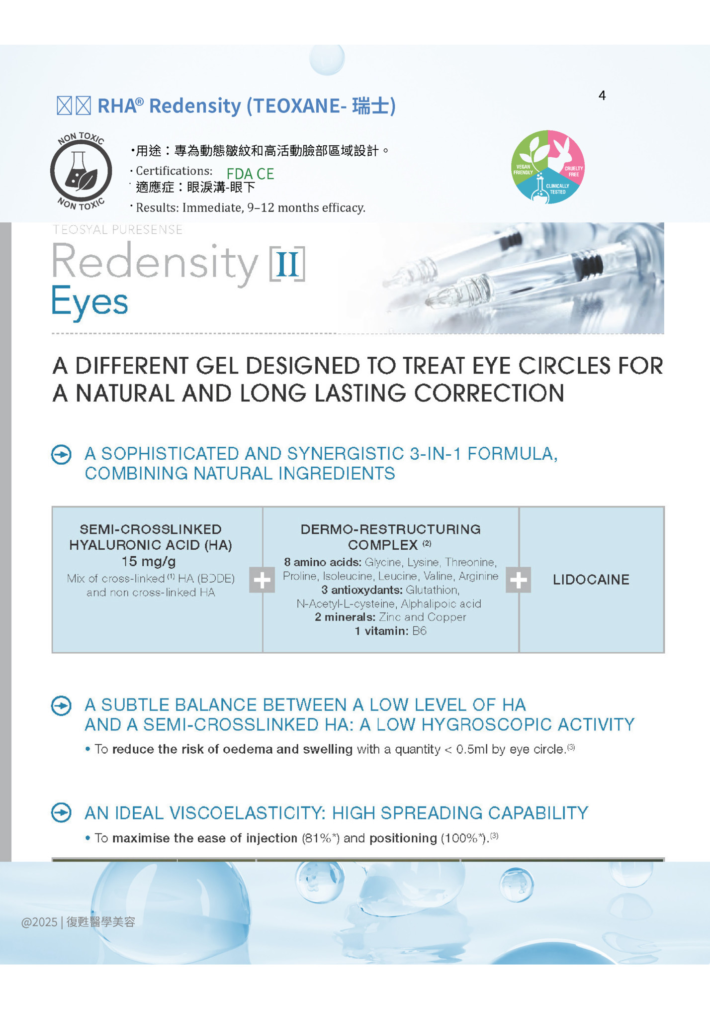 �� RHA® Redensity (TEOXANE- 瑞士) �� RHA® Redensity (TEOXANE- 瑞士)