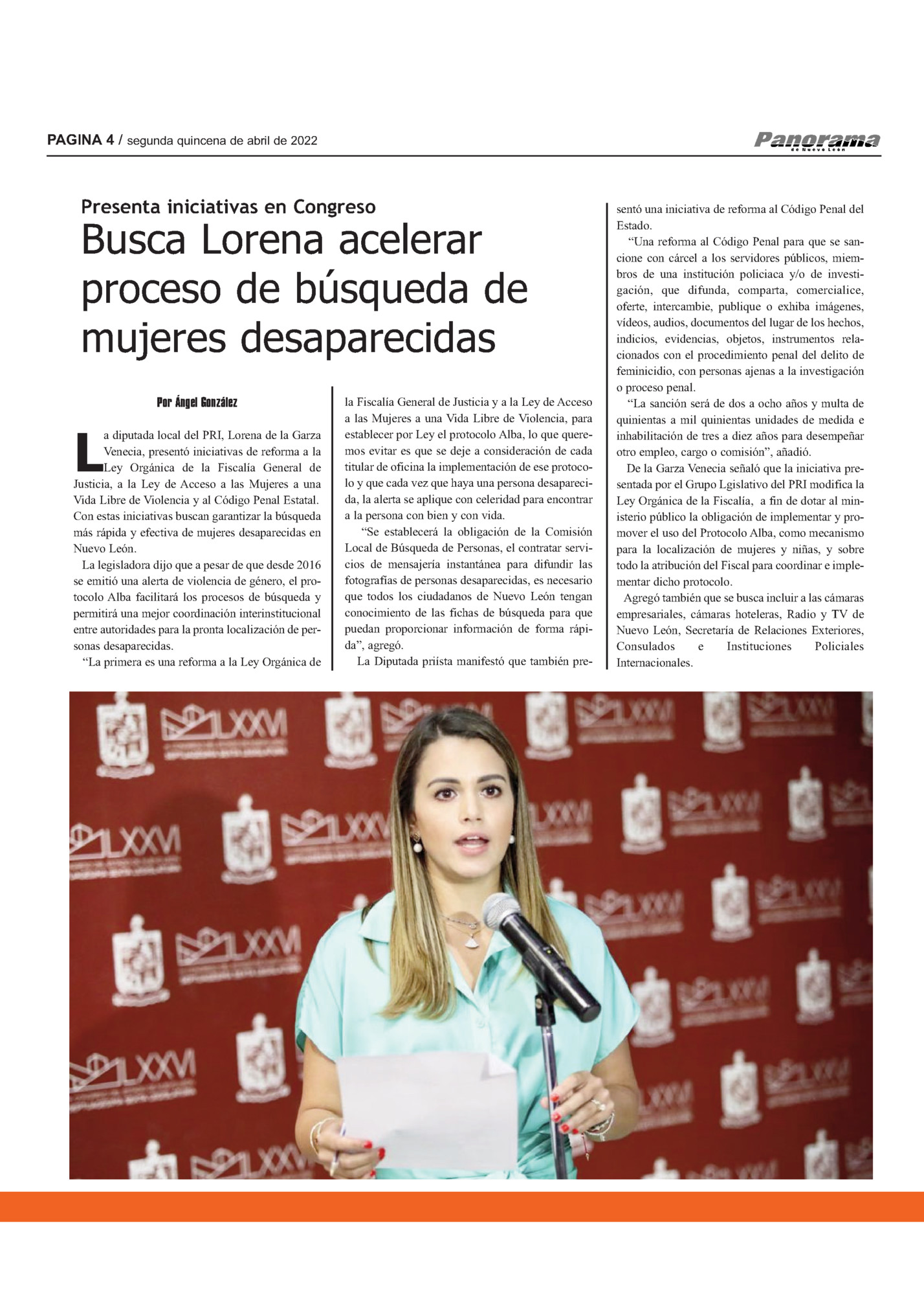 PAGINA 4 / segunda quincena de abril de 2022