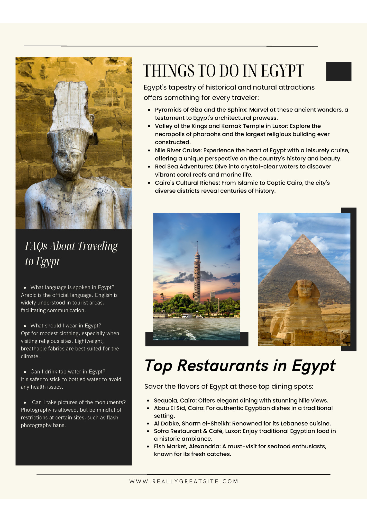 THINGS TO DO IN EGYPT