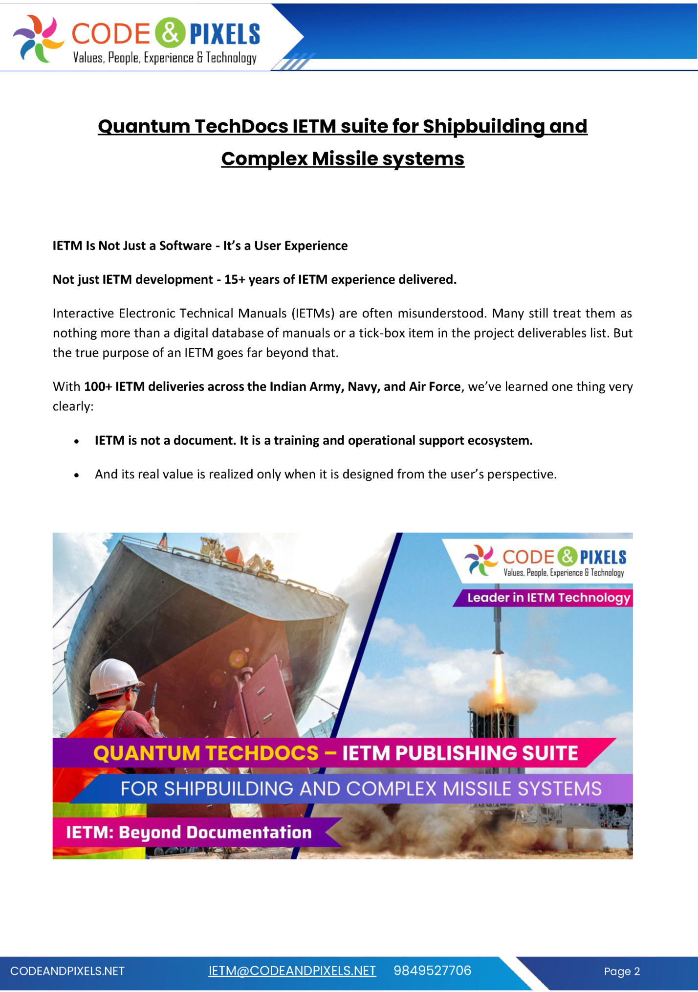 Quantum TechDocs IETM suite for Shipbuilding and Quantum TechDocs IETM suite for Shipbuilding and