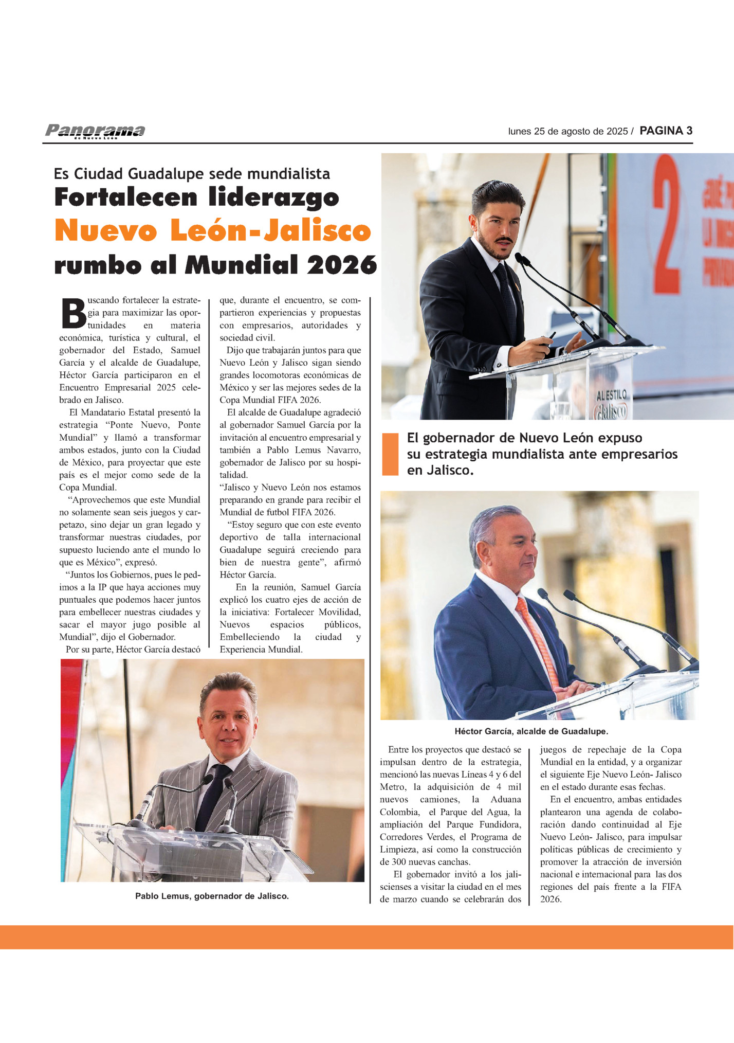 lunes 25 de agosto de 2025 / PAGINA 3