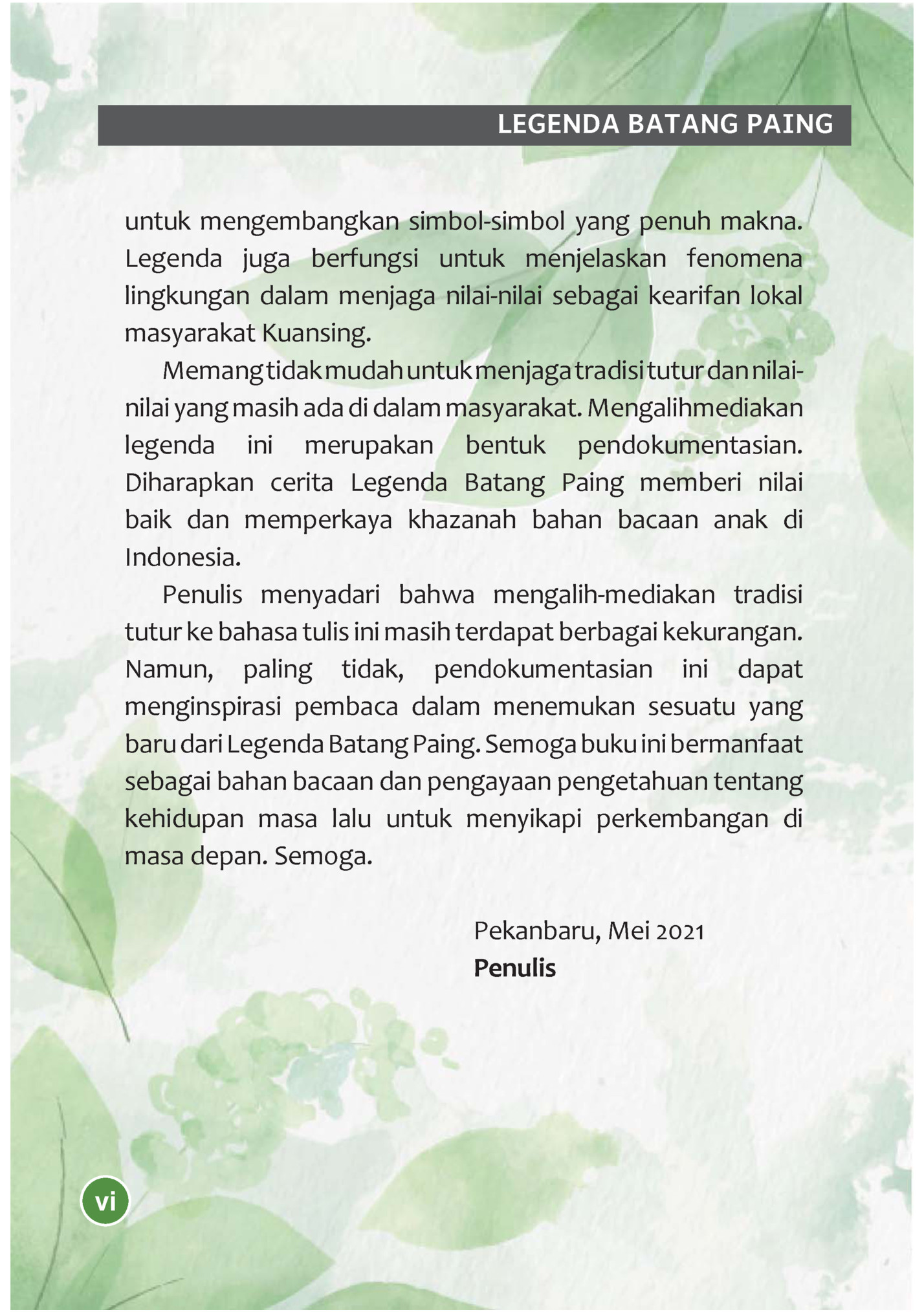 LEGENDA BATANG PAING