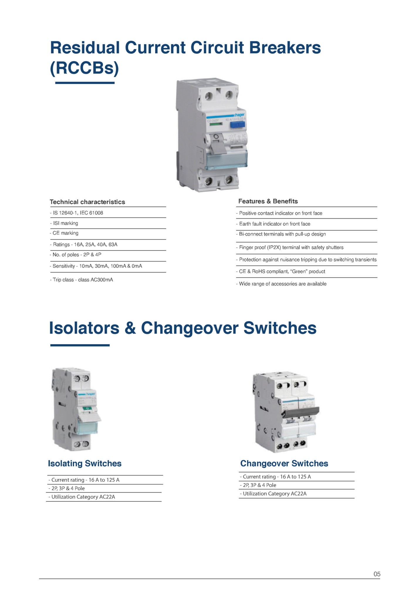 Residual Current Circuit Breakers