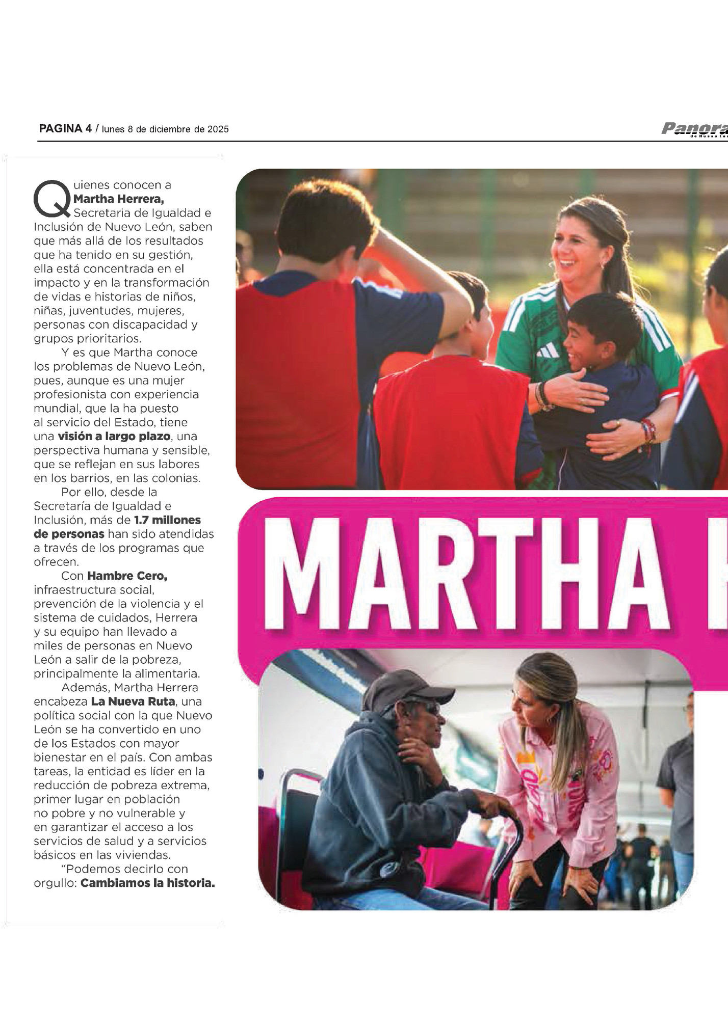 PAGINA 4 / lunes 8 de diciembre de 2025