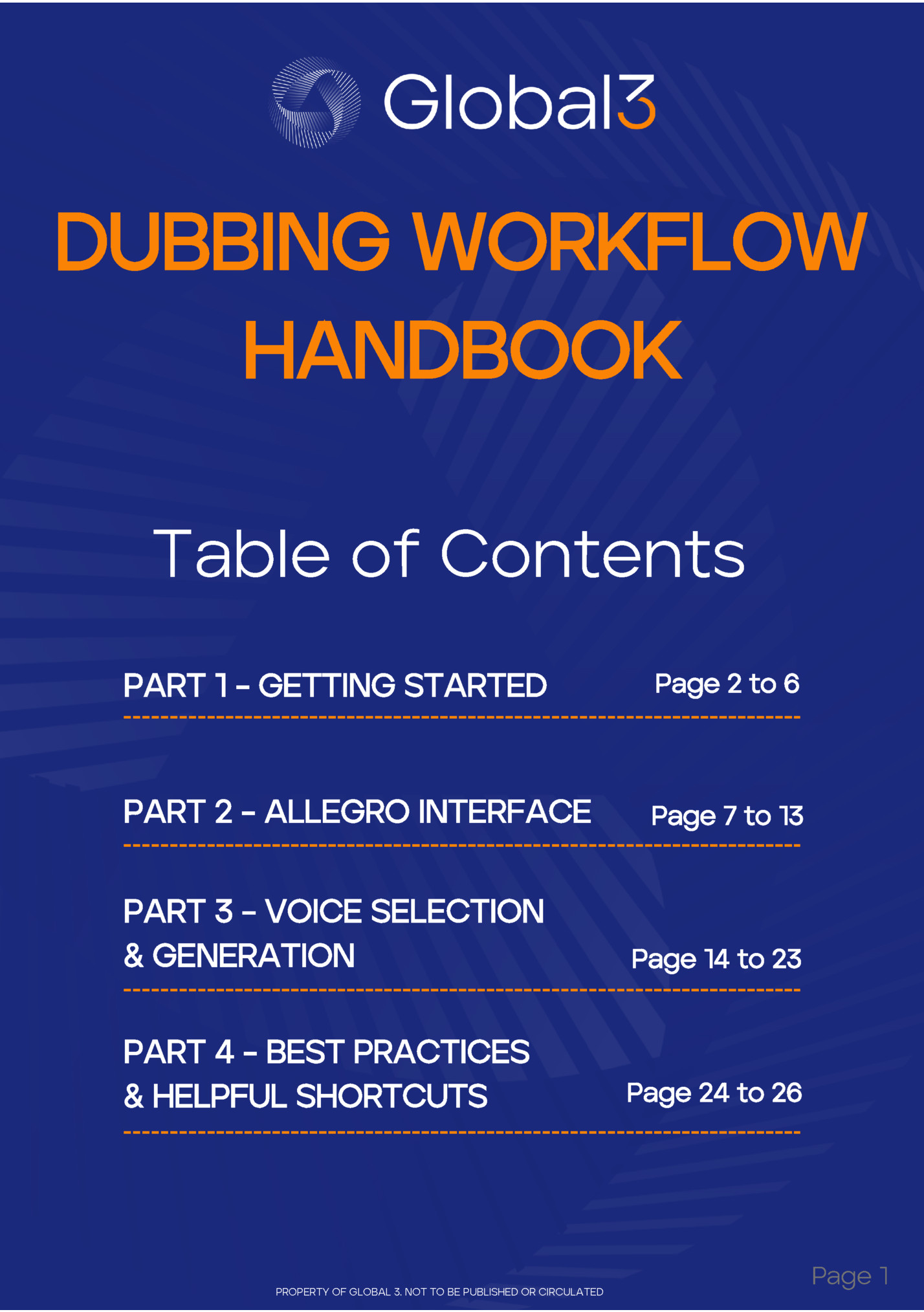 DUBBING WORKFLOW