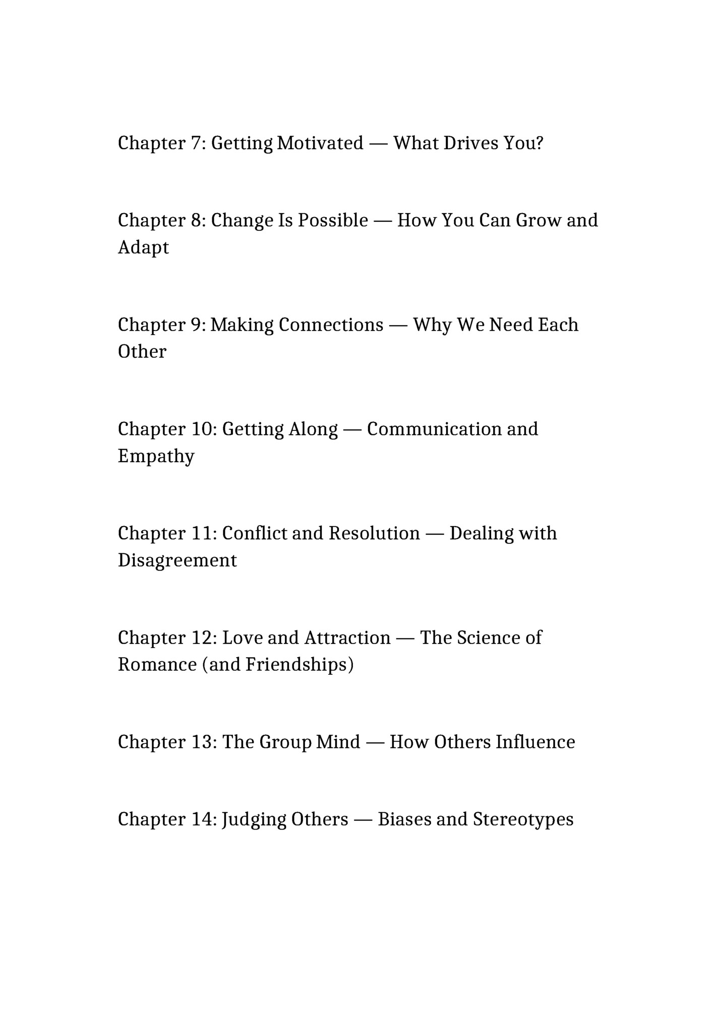 Chapter 7: Getting Motivated — What Drives You?