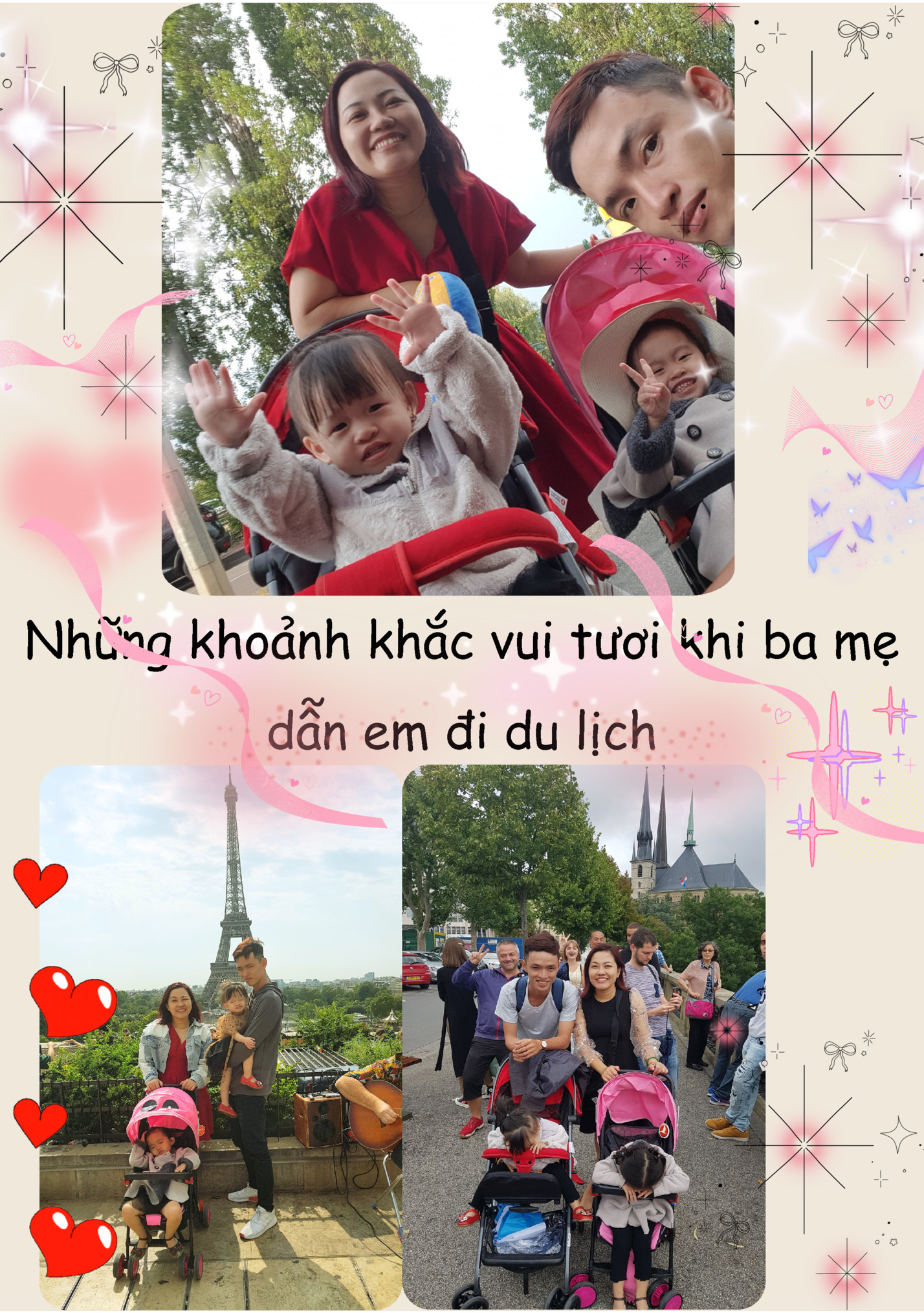 Những khoảnh khắc vui tươi khi ba mẹ