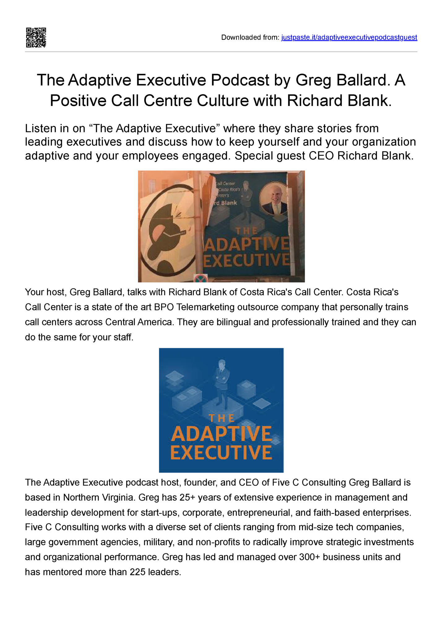 Downloaded from: justpaste.it/adaptiveexecutivepodcastguest