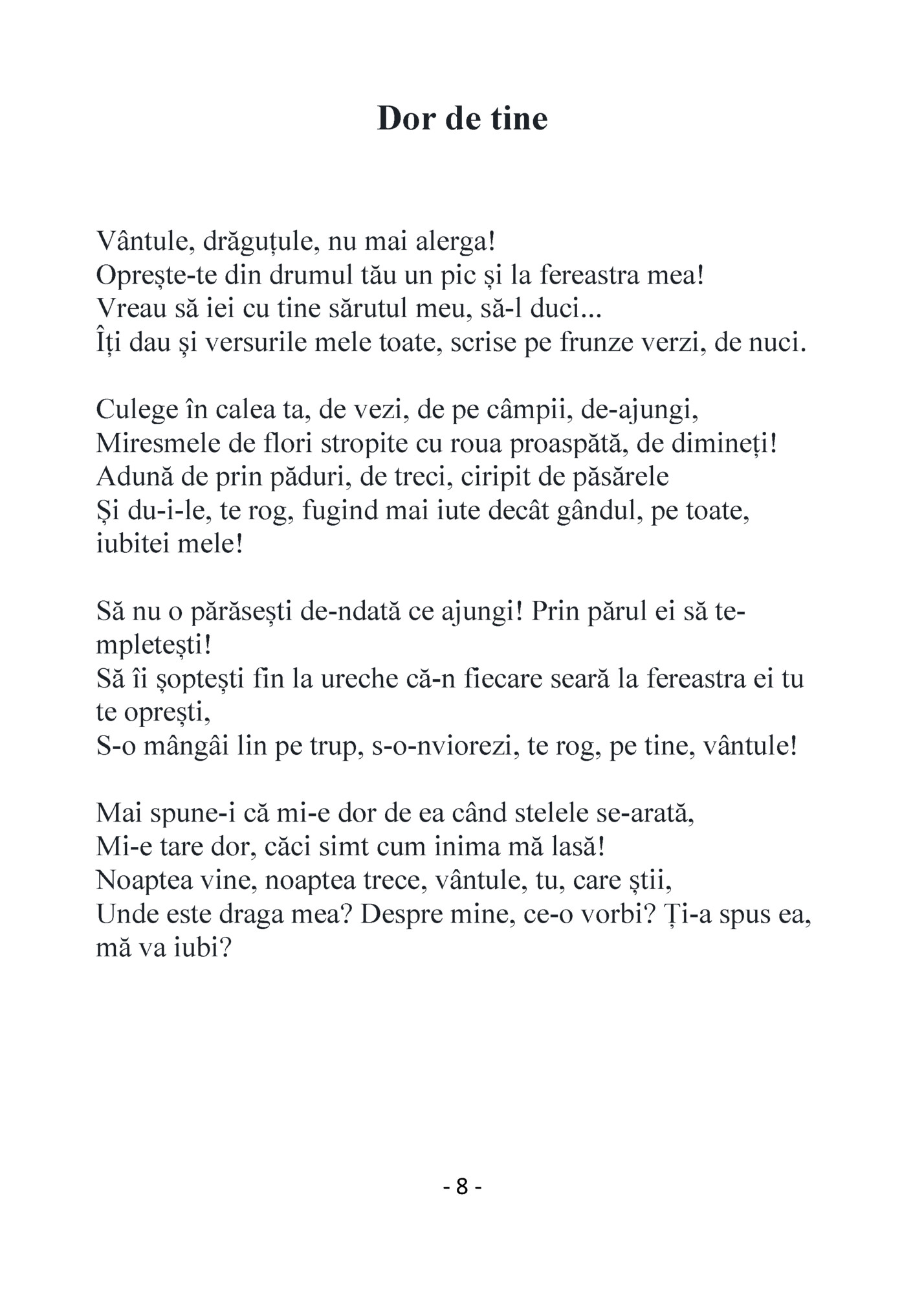 Dor de tine
