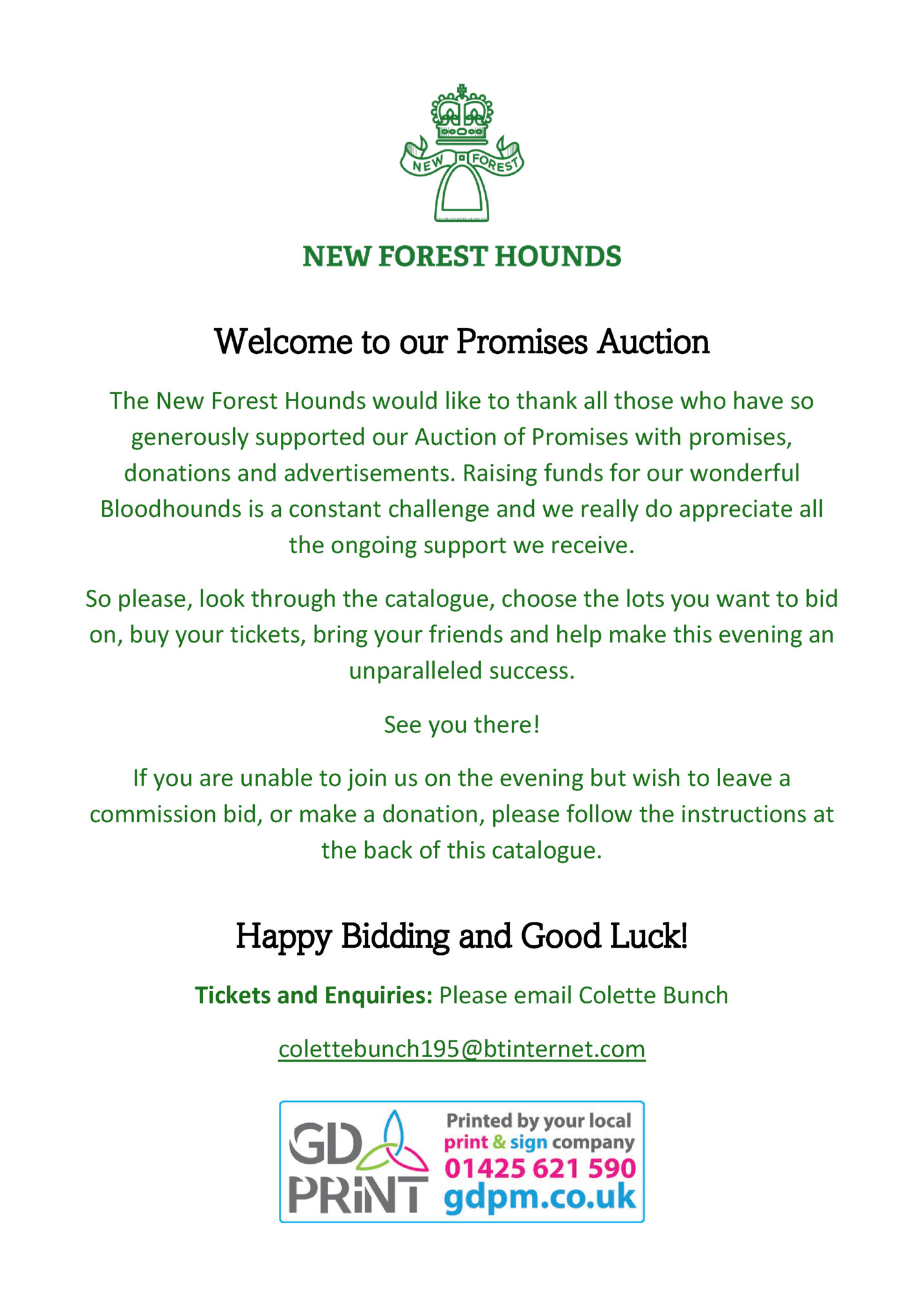 Welcome to our Promises Auction