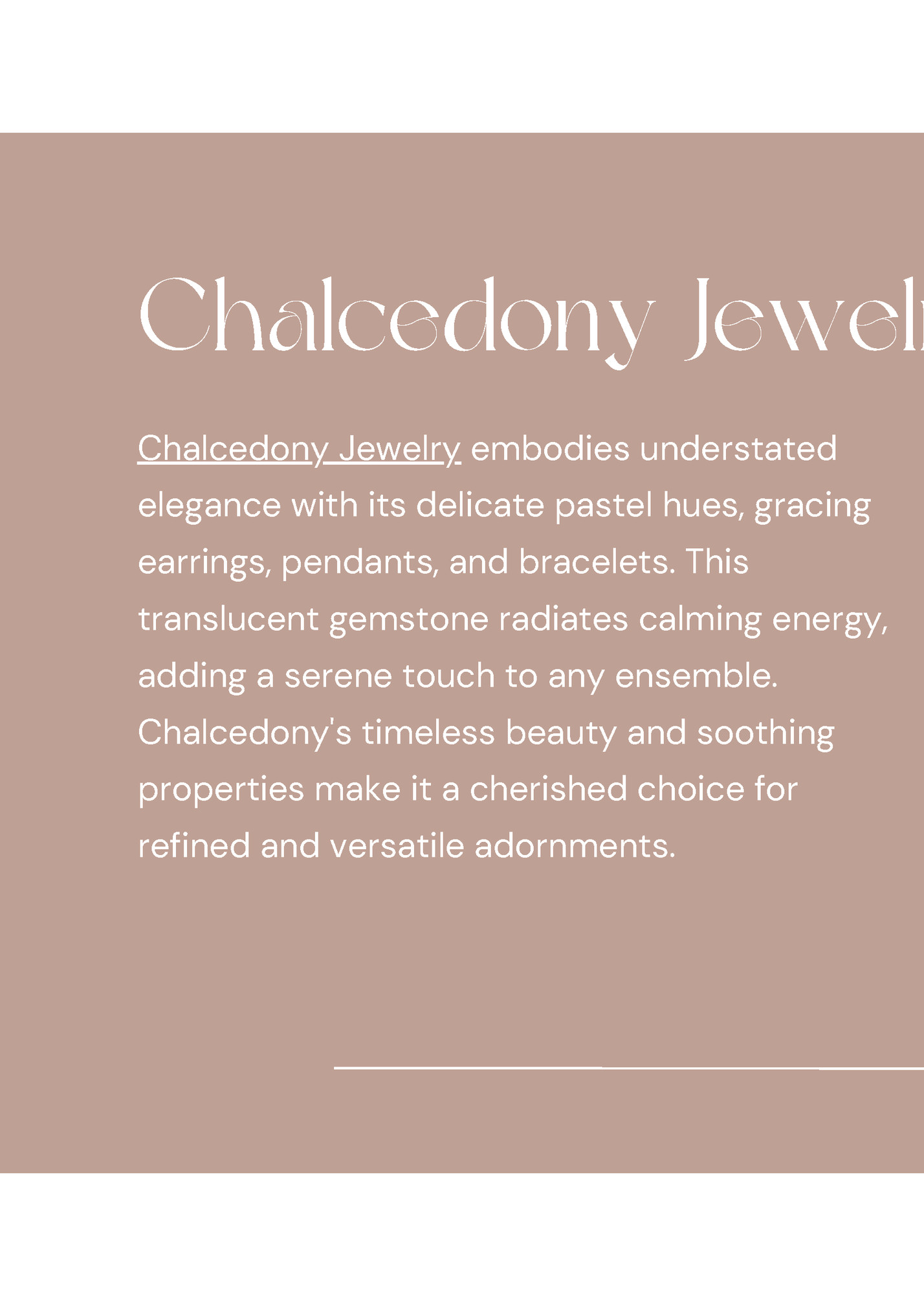 Chalcedony Jewelry