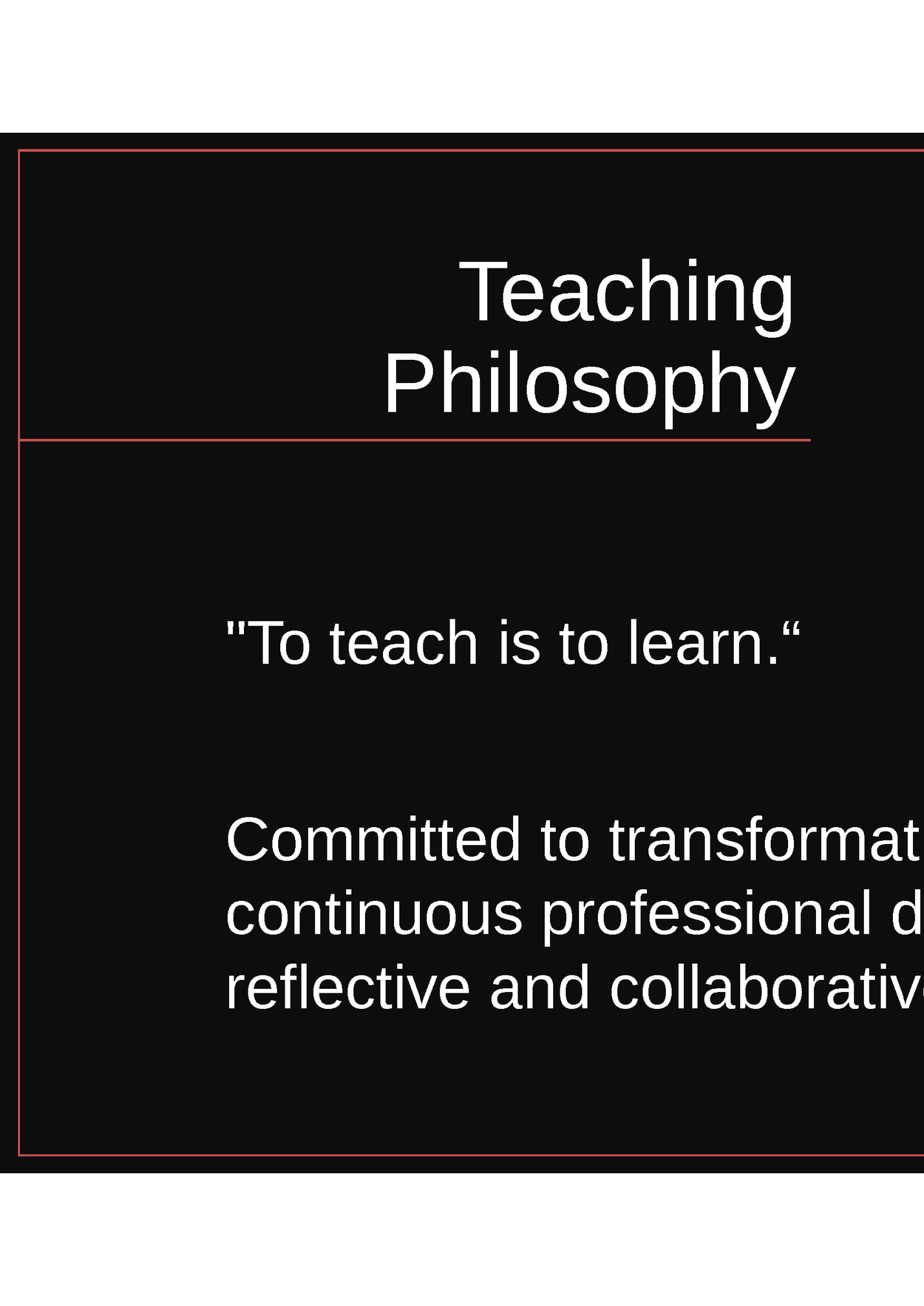 Teaching