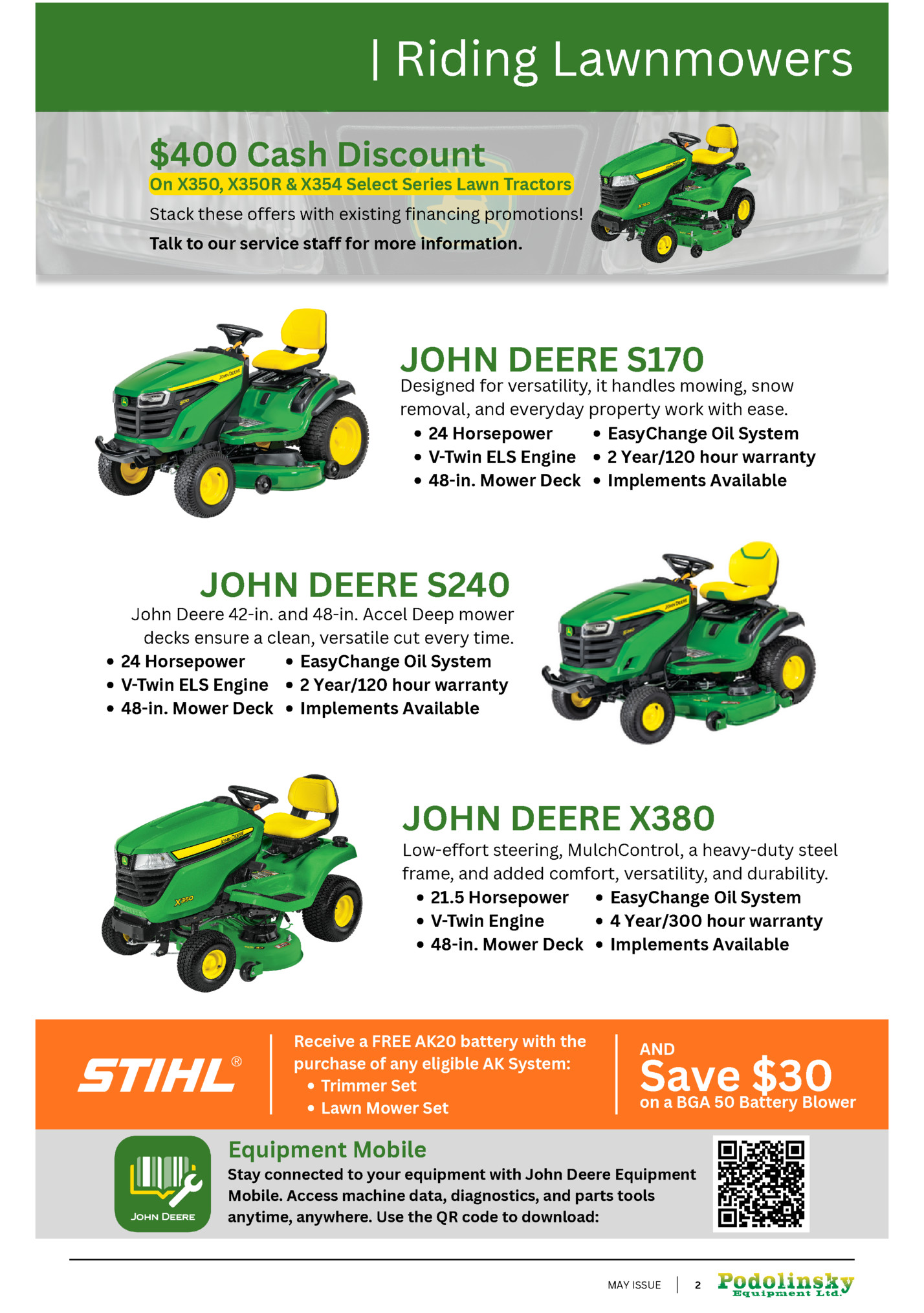 | Riding Lawnmowers