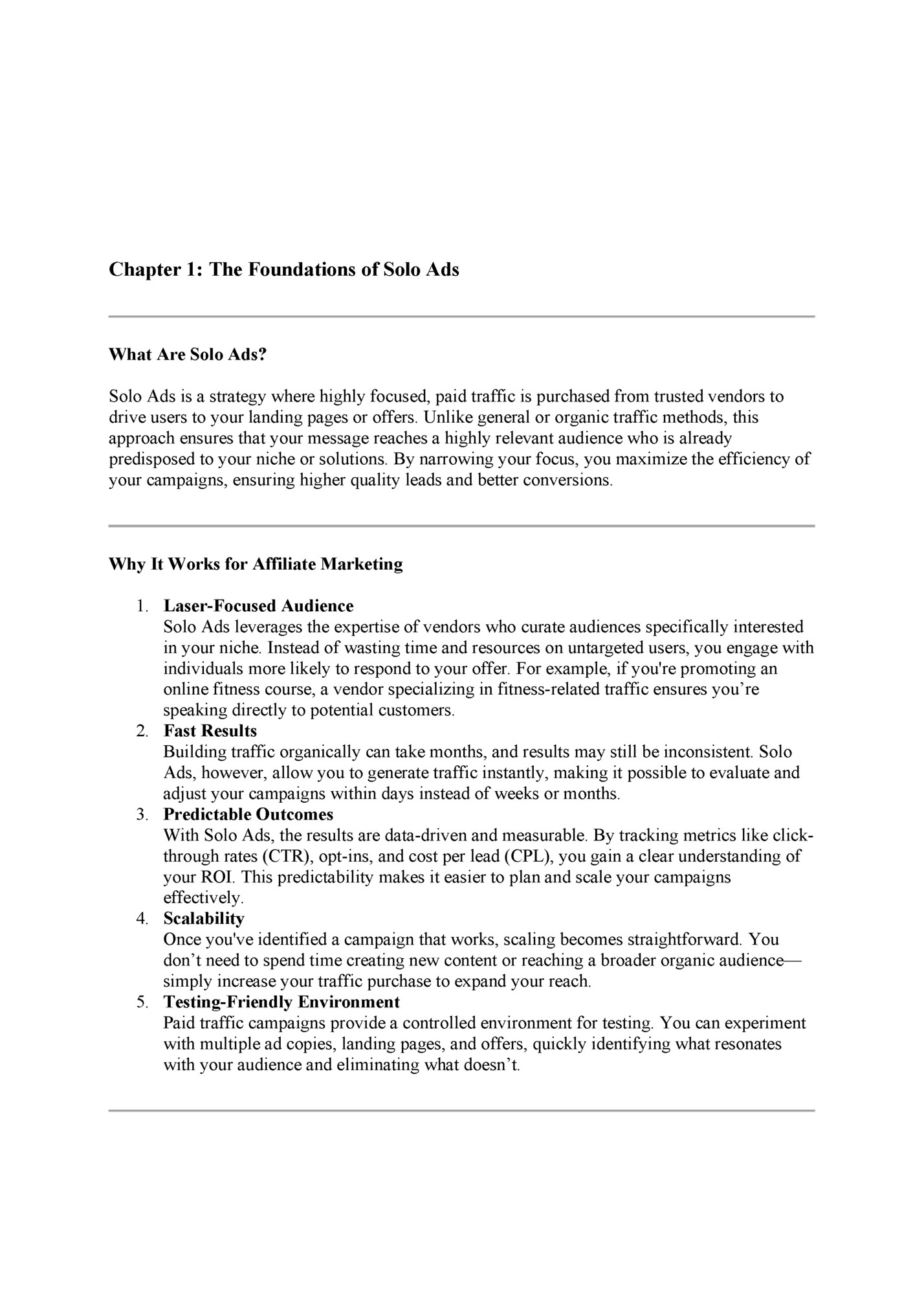 Chapter 1: The Foundations of Solo Ads