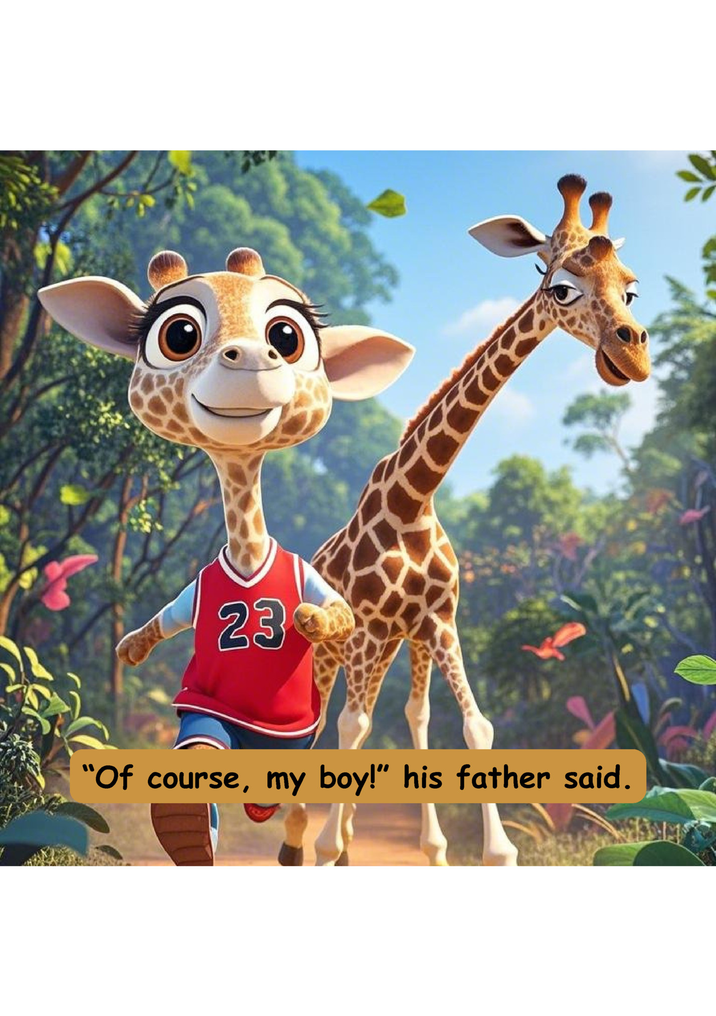 “Of course, my boy!” his father said. “Of course, my boy!” his father said.