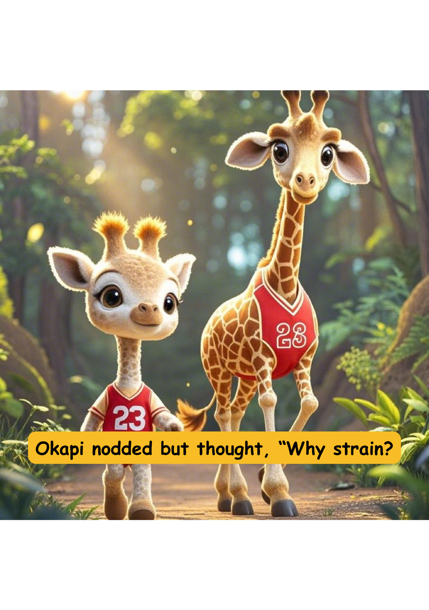 Okapi nodded but thought, “Why strain? Okapi nodded but thought, “Why strain?
