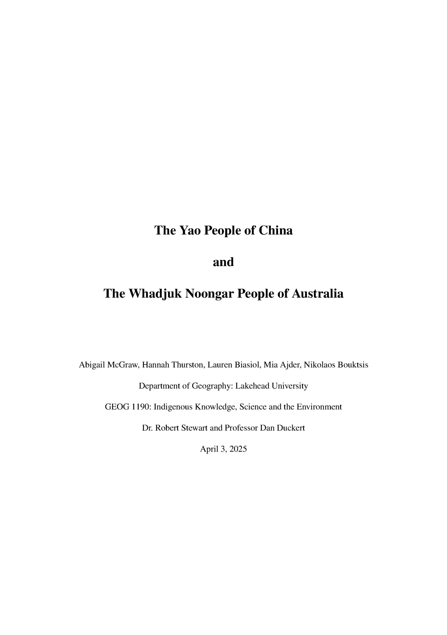 The Yao People of China