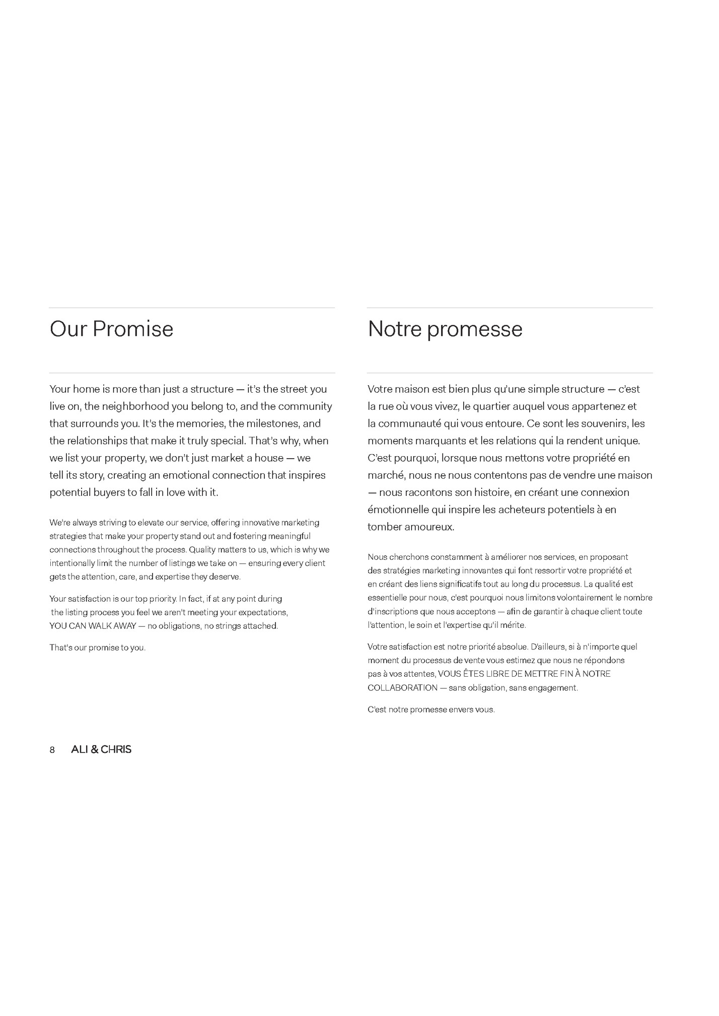 Our Promise Our Promise