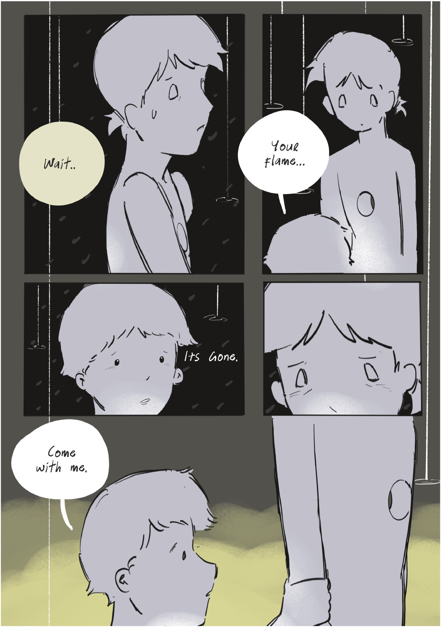 The emptiness presses down,
