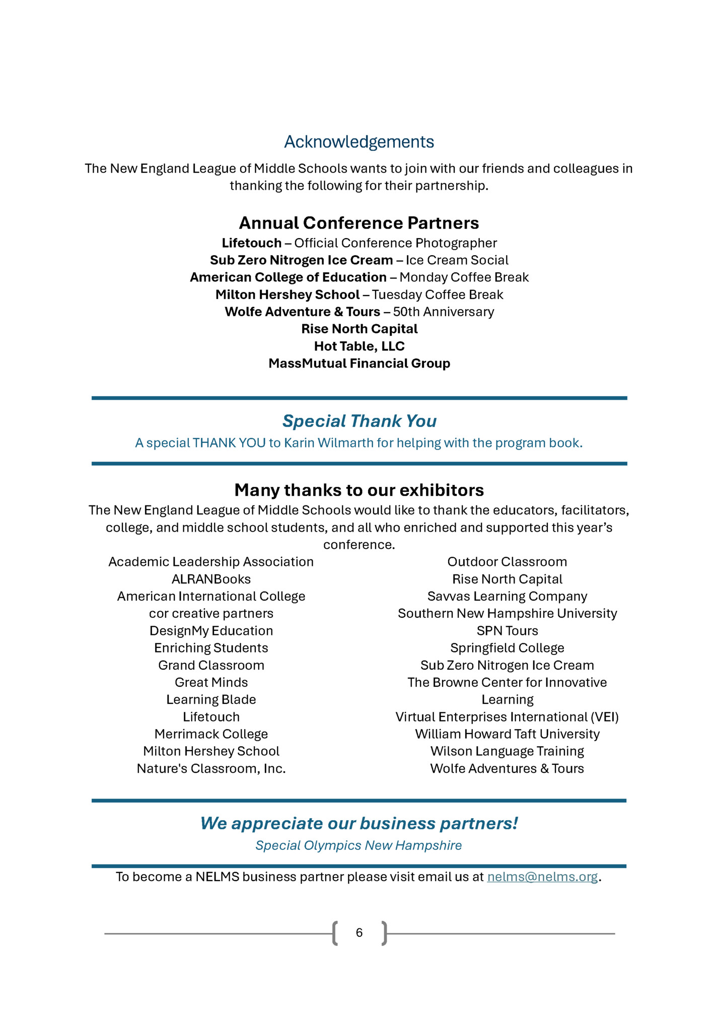 Acknowledgements