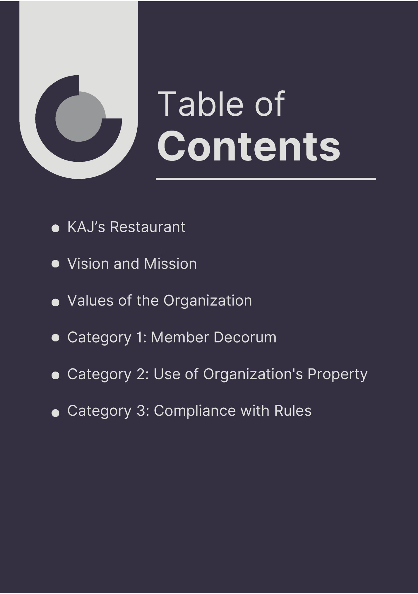 Table of