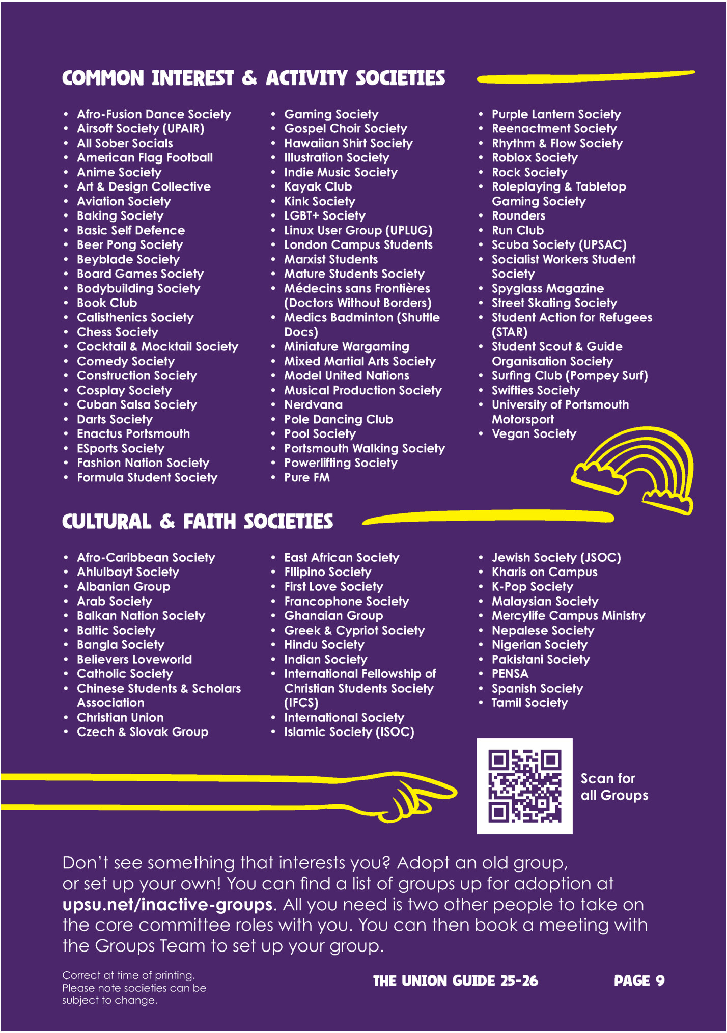 COMMON INTEREST & ACTIVITY SOCIETIES