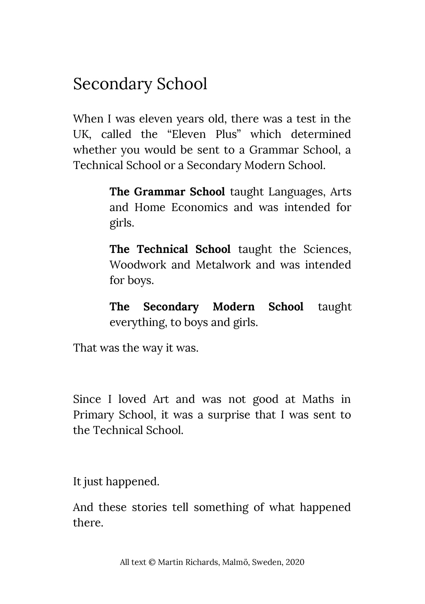 Secondary School