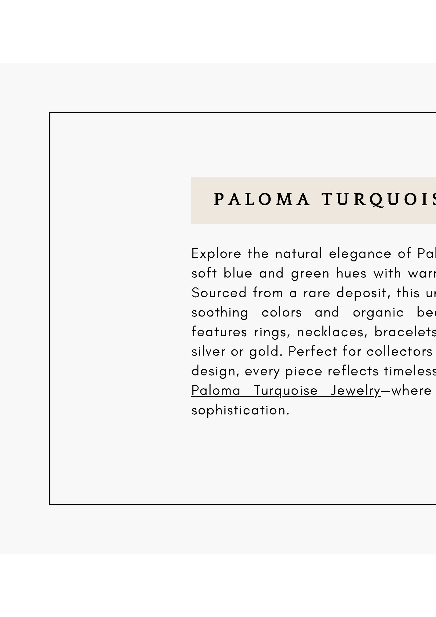 PALOMA TURQUOISE JEWELRY