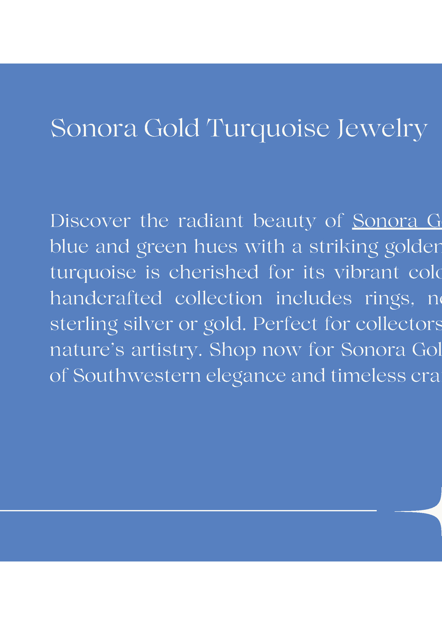 Sonora Gold Turquoise Jewelry
