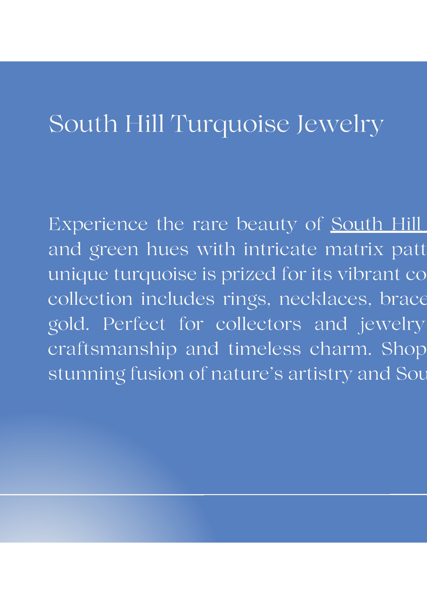 South Hill Turquoise Jewelry