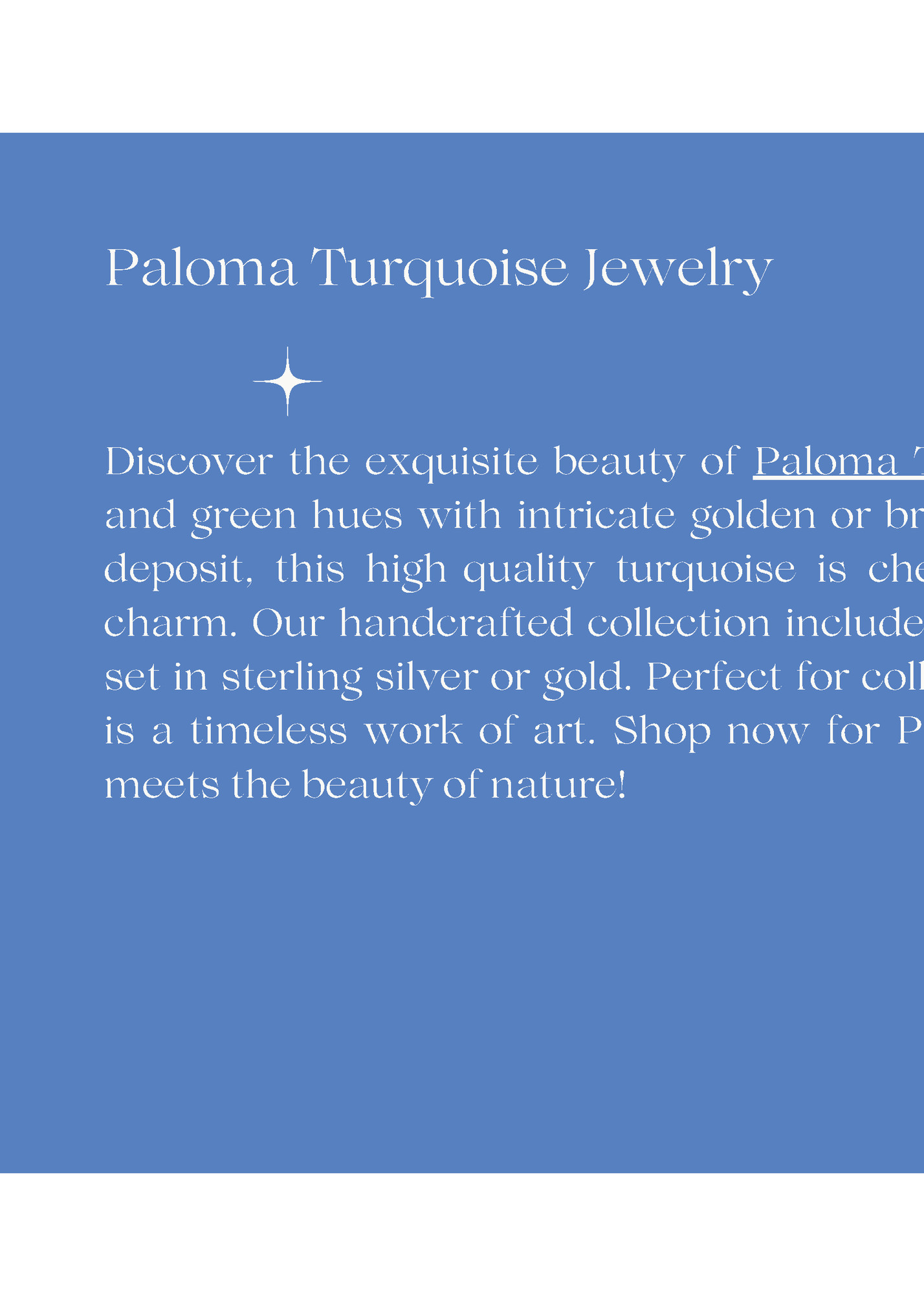 Paloma Turquoise Jewelry