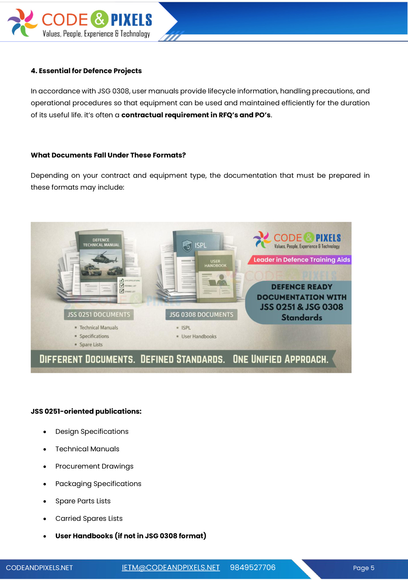 4. Essential for Defence Projects 4. Essential for Defence Projects