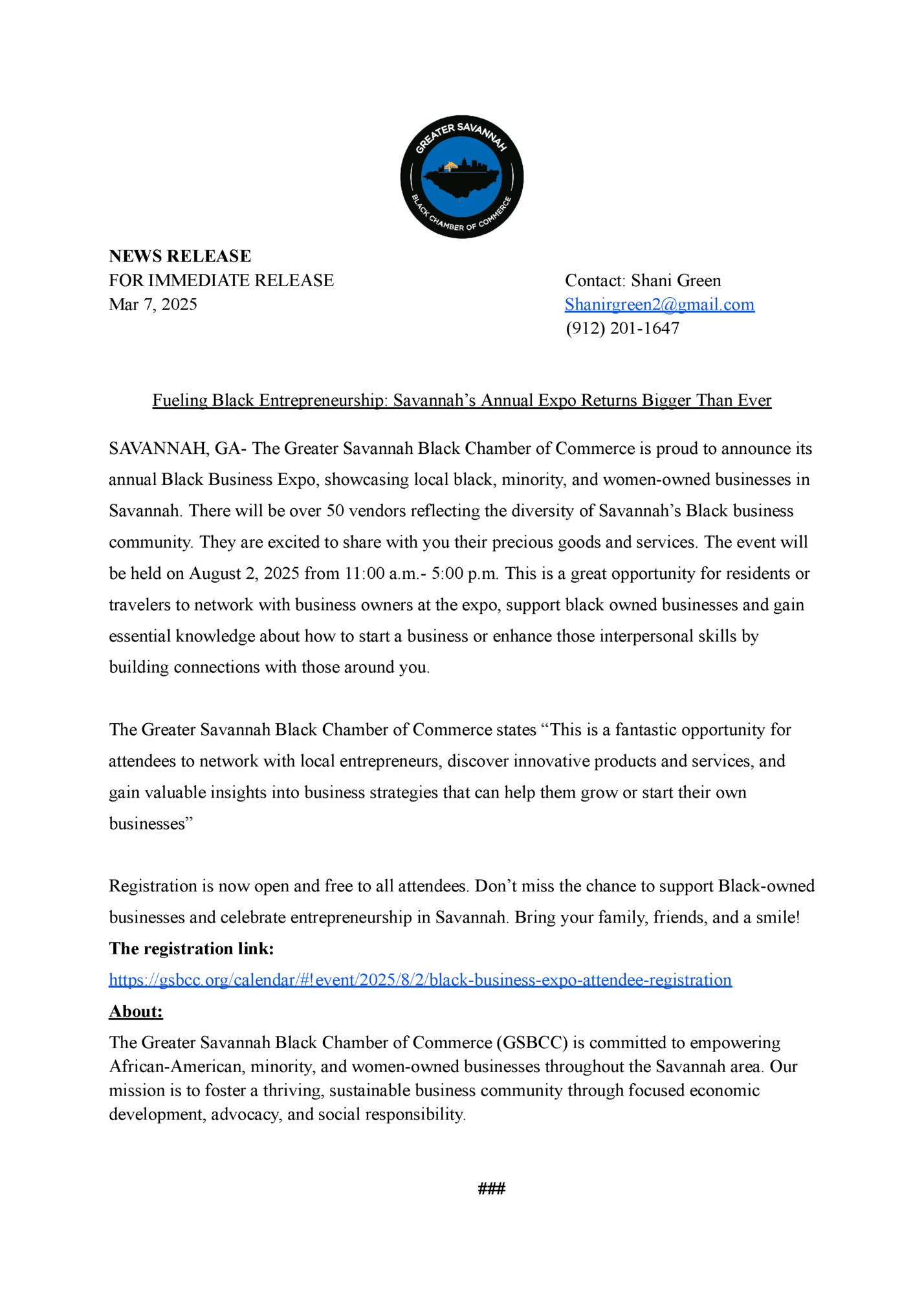 NEWS RELEASE