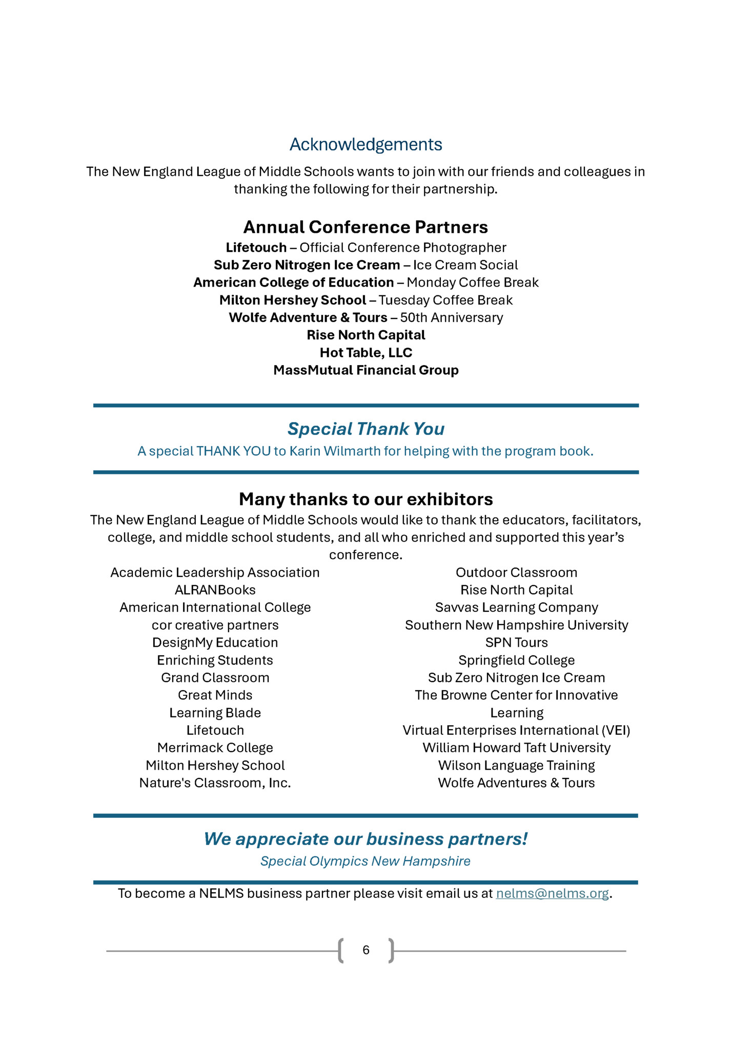 Acknowledgements