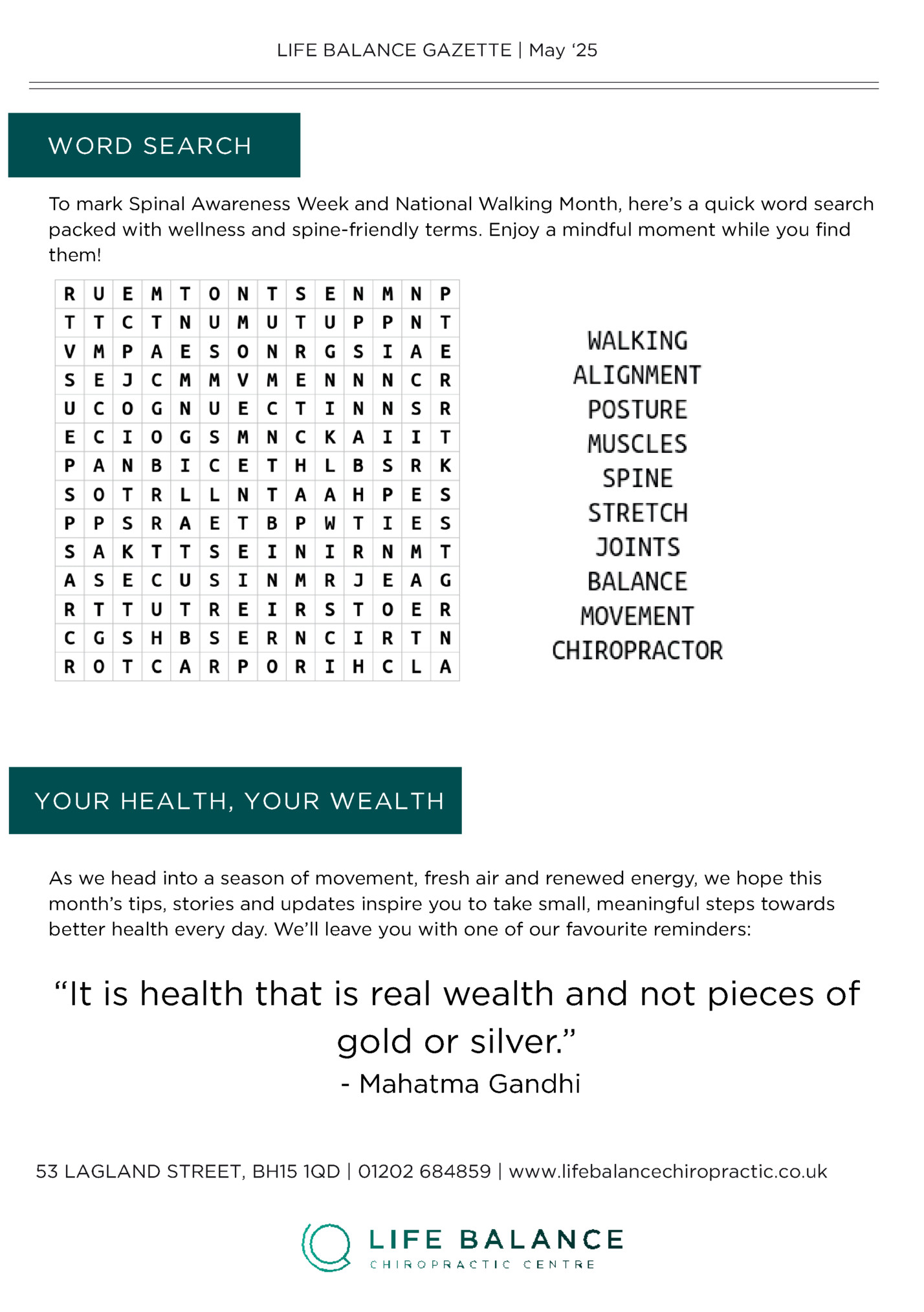 LIFE BALANCE GAZETTE | May ‘25