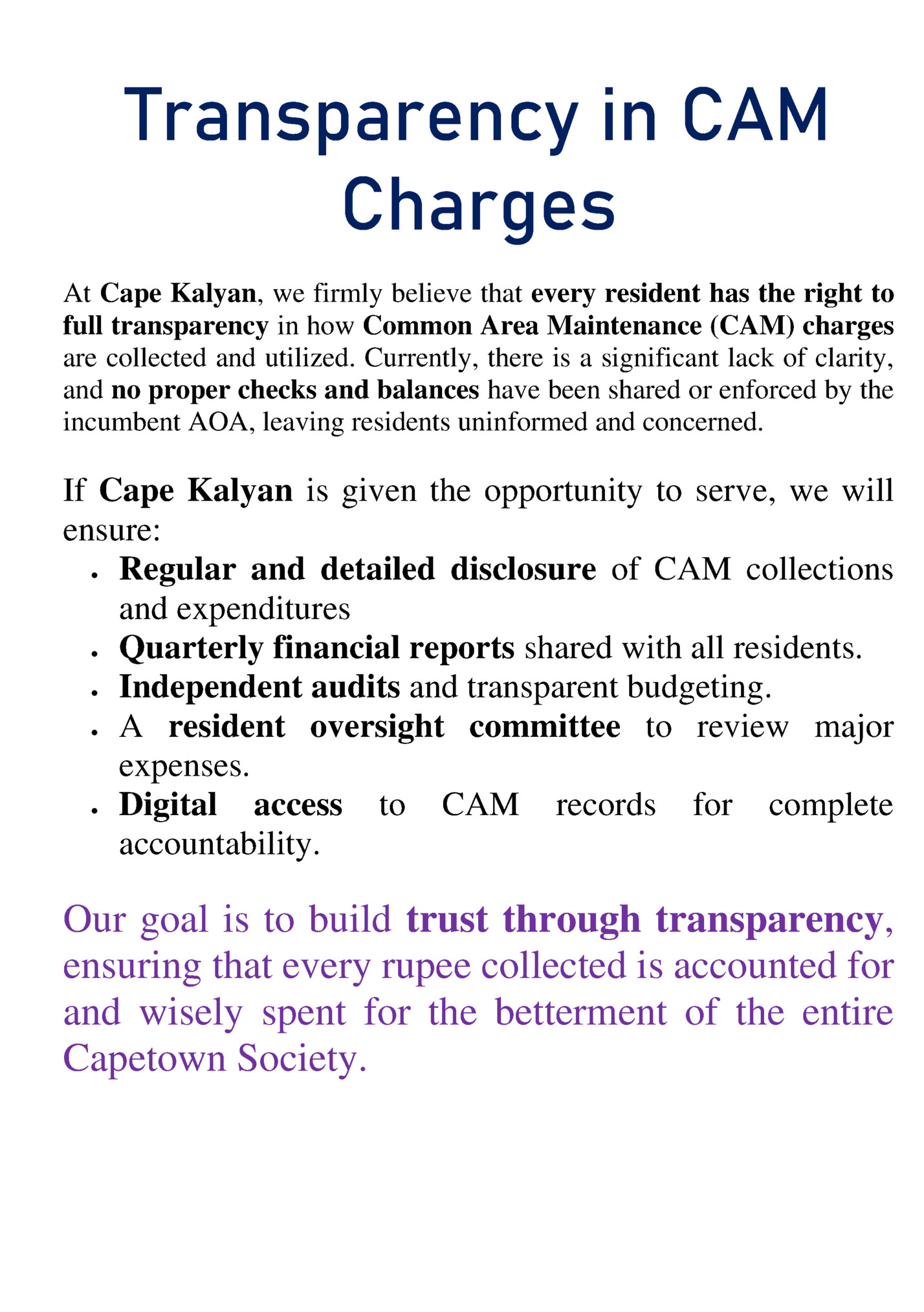 Transparency in CAM