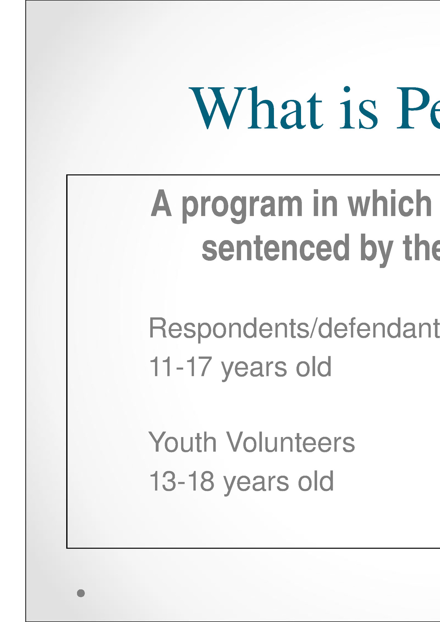 What is Peer Court?