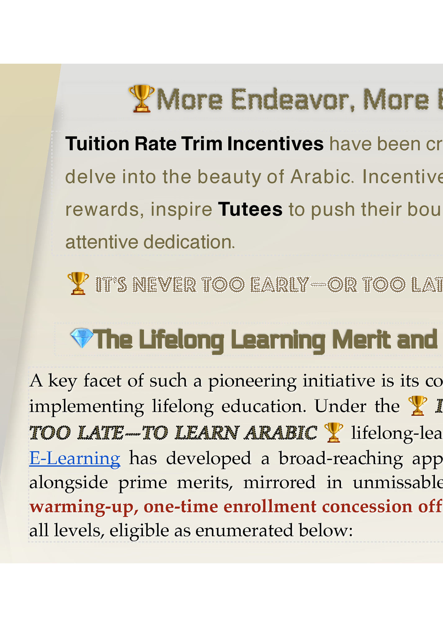 🏆More Endeavor, More Endowment🏆