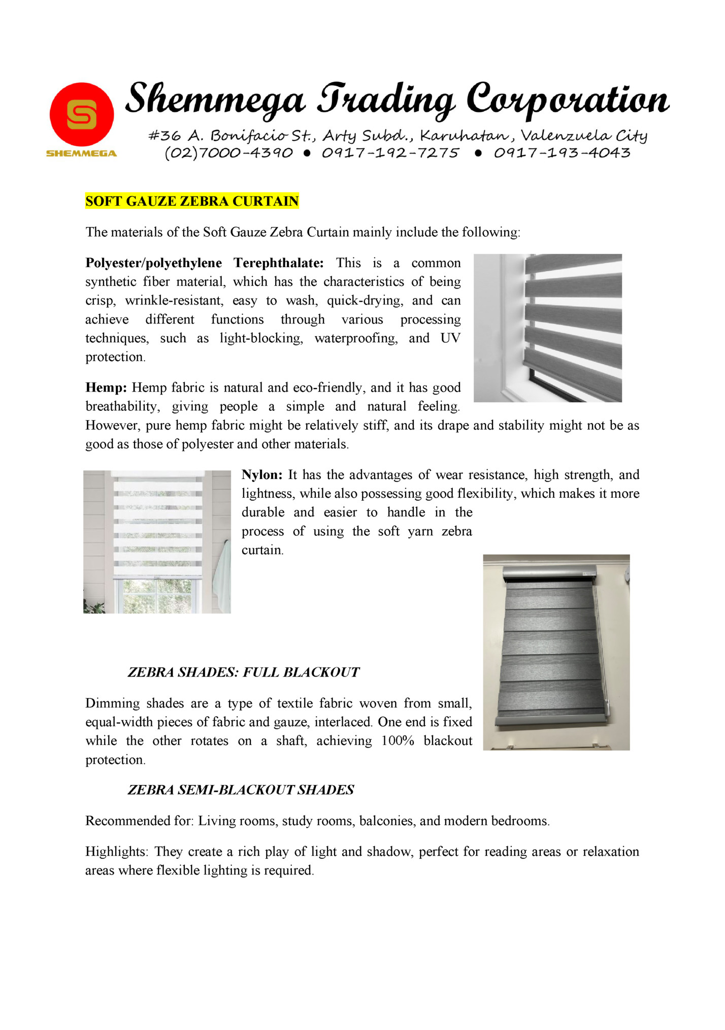 SOFT GAUZE ZEBRA CURTAIN